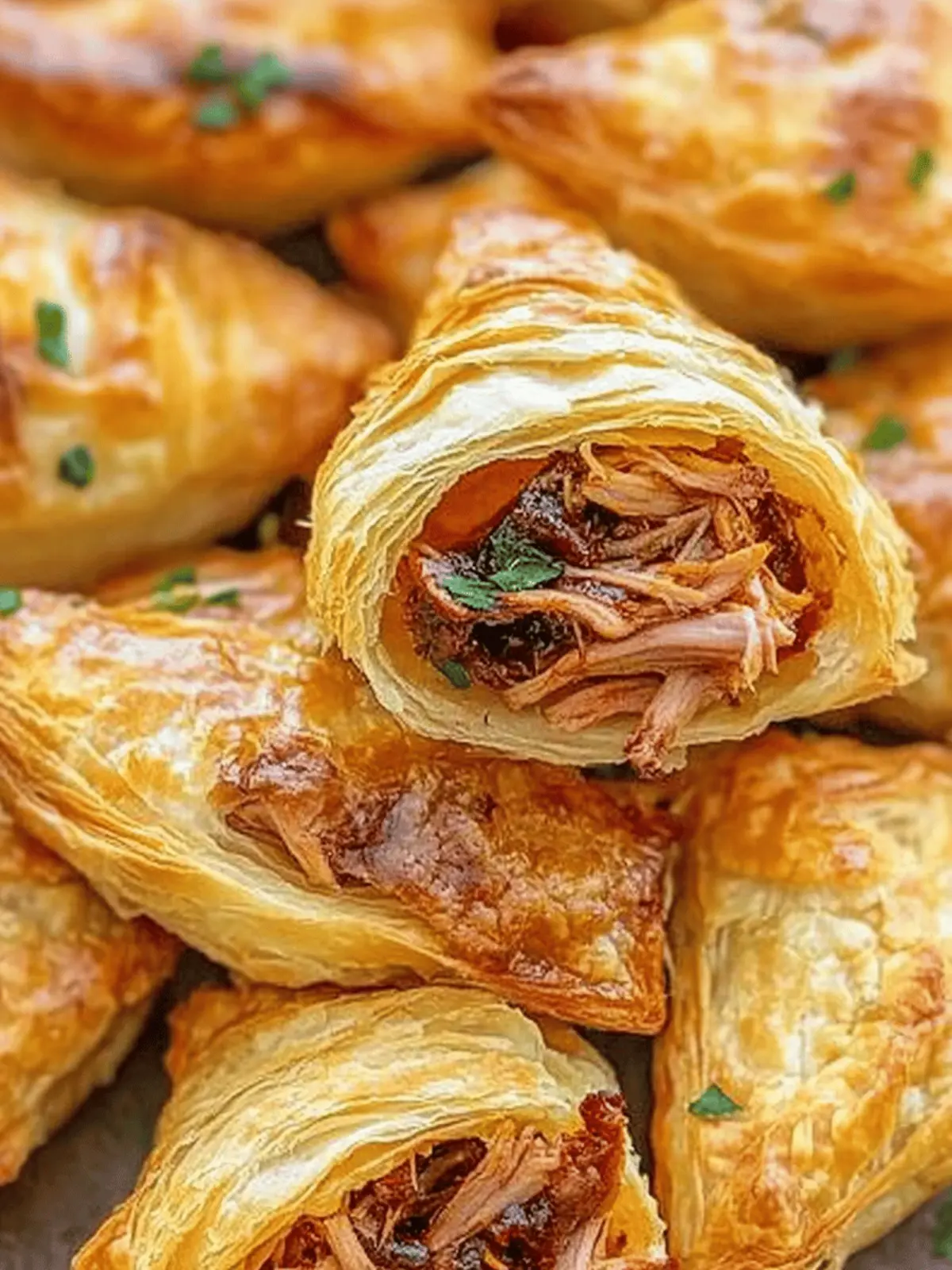 Pulled Pork Pastry Puffs