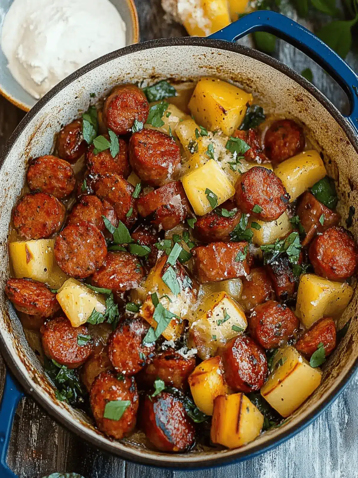 Summer Sausage Skillet with Andouille Sausage