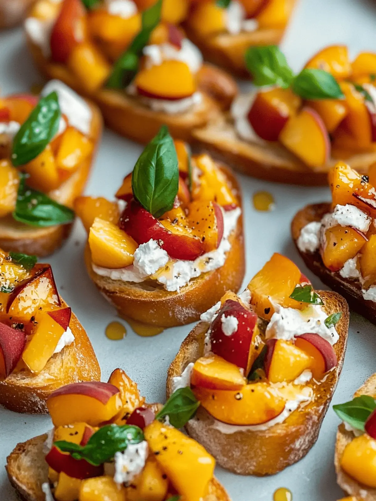 Sun-Kissed Peach Bruschetta