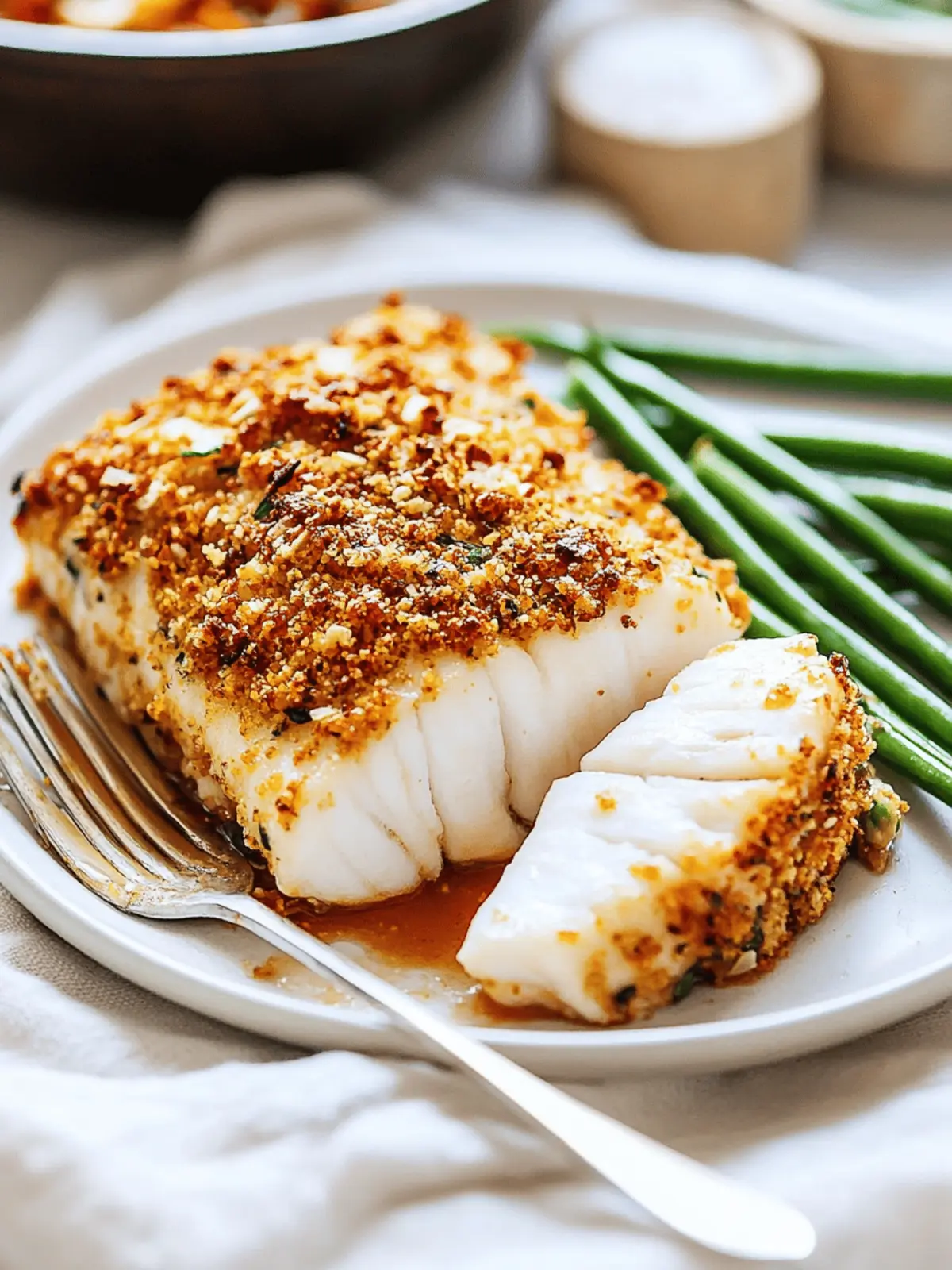 Parmesan Crusted Baked Halibut Fish