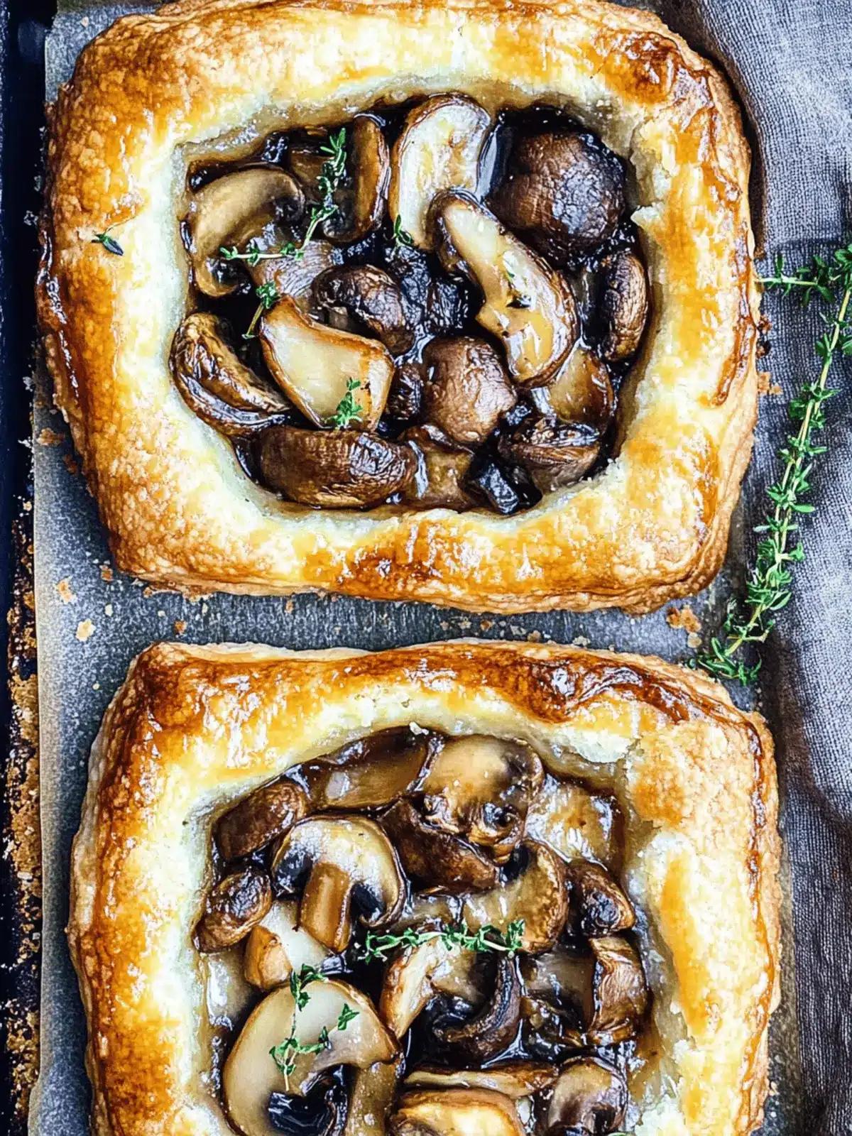 Balsamic Glazed Mushroom Tart