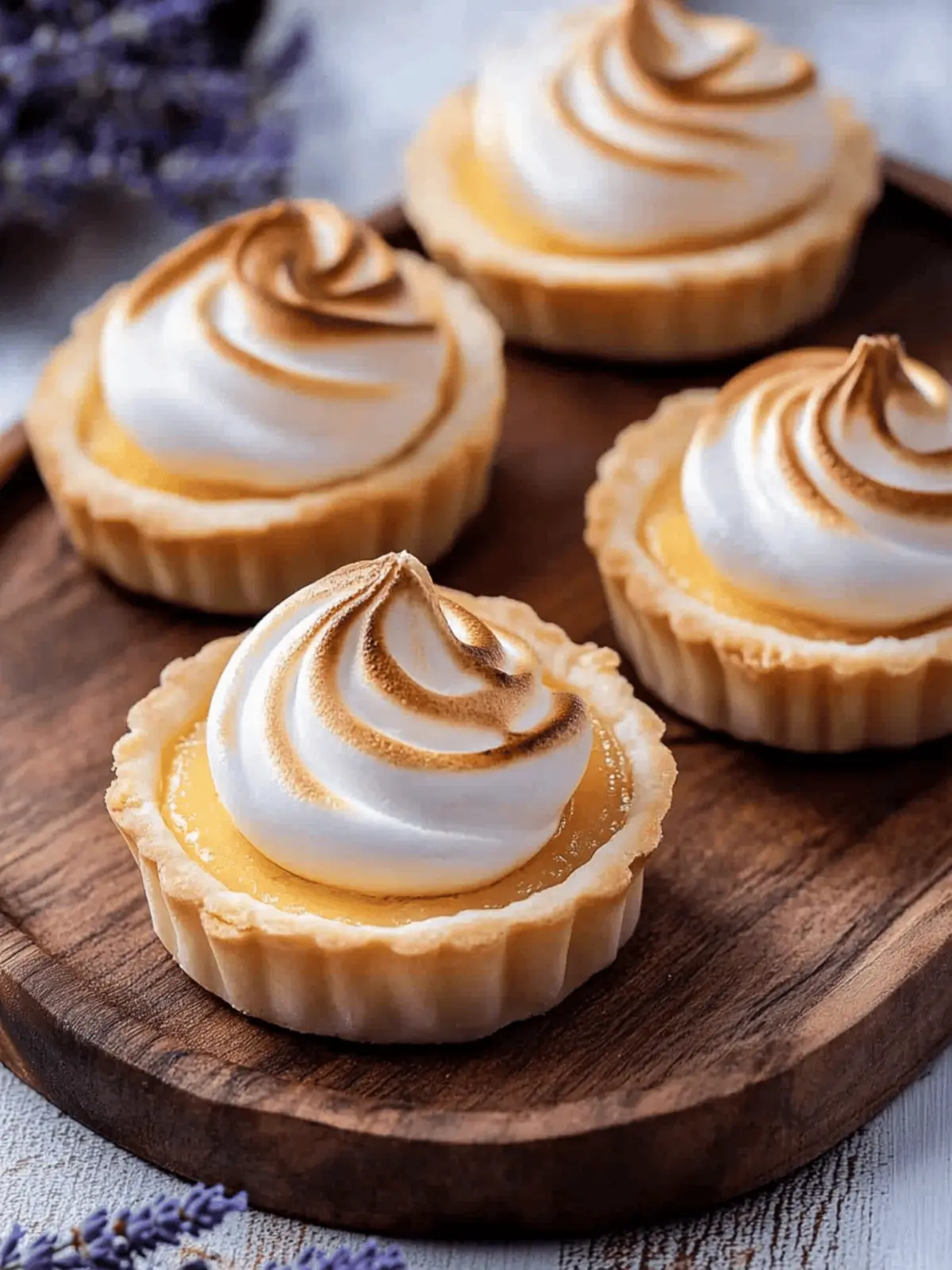 Lavender Lemon Meringue Tarts