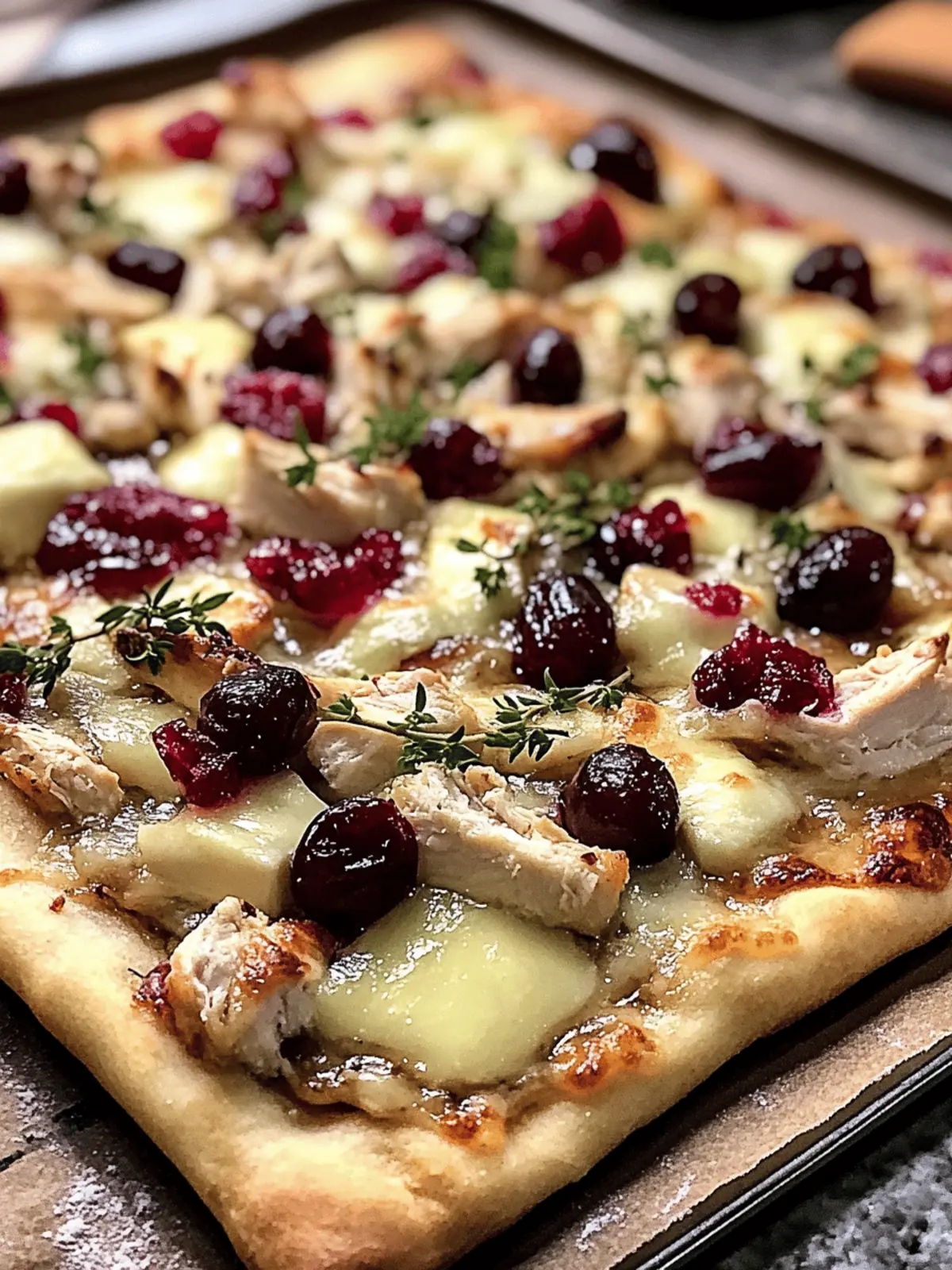 Cranberry Chicken & Brie Pizza