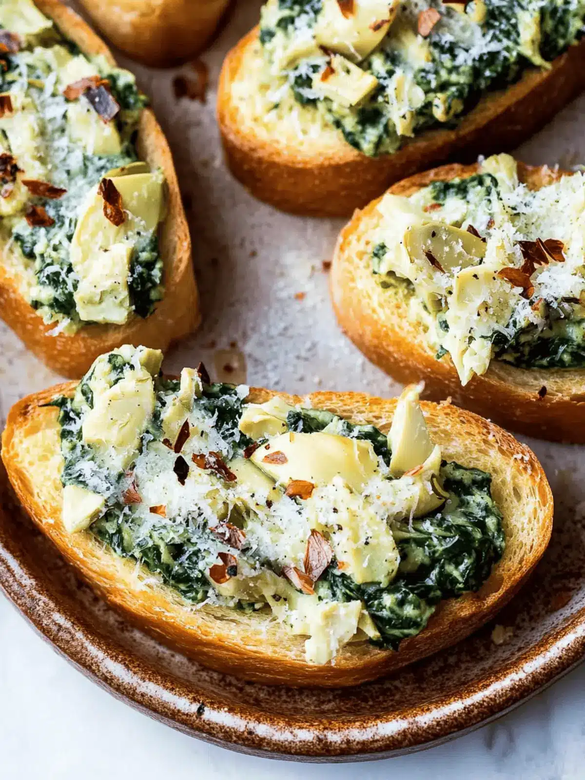 Spinach-Artichoke Crostini