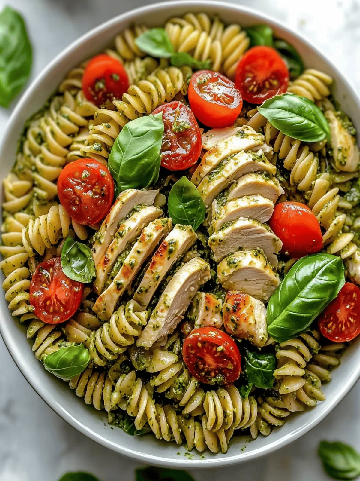 Easy Chicken Pesto Pasta Salad