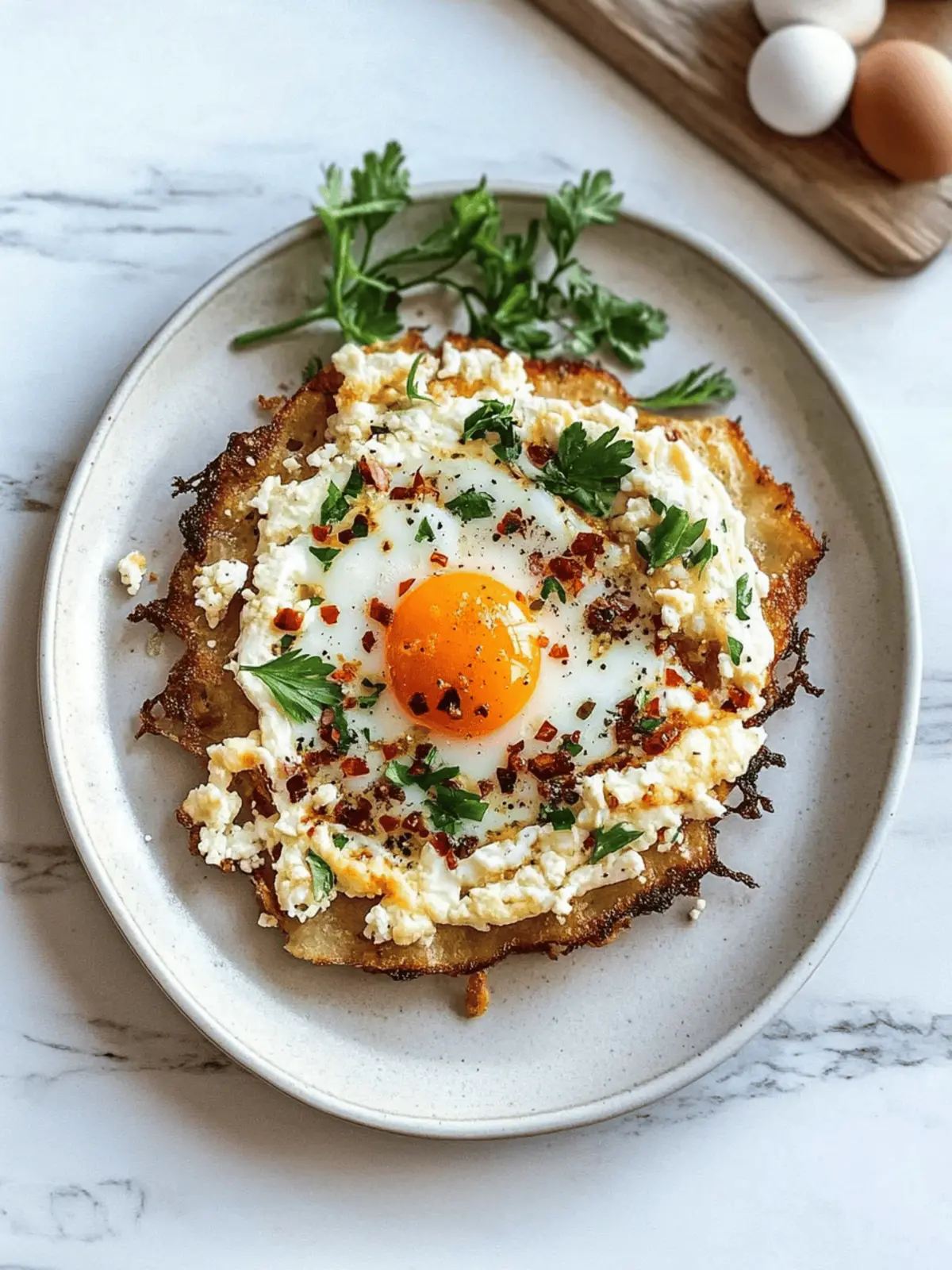 Crispy Fried Feta Egg Tortilla