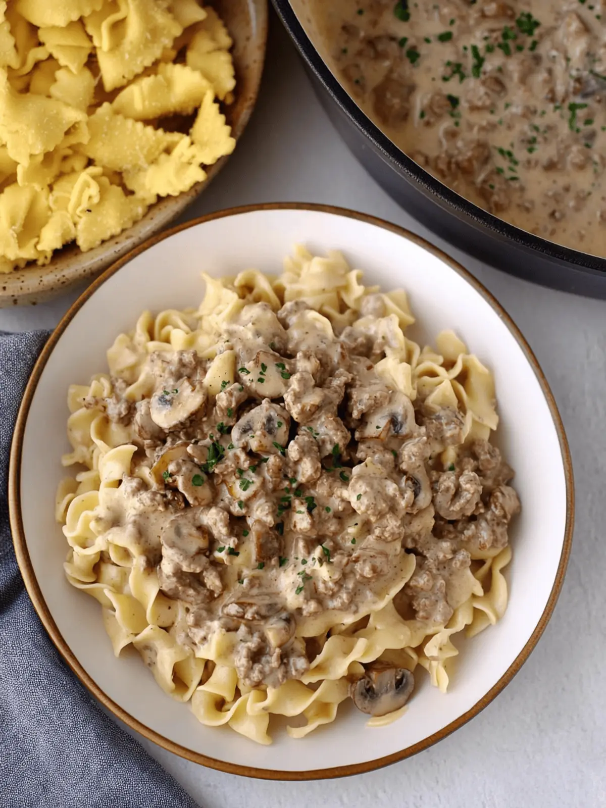 Ground Beef Stroganoff (without Cream of Mushroom Soup)