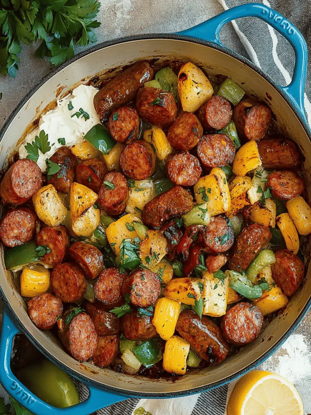 Summer Sausage Skillet with Andouille Sausage