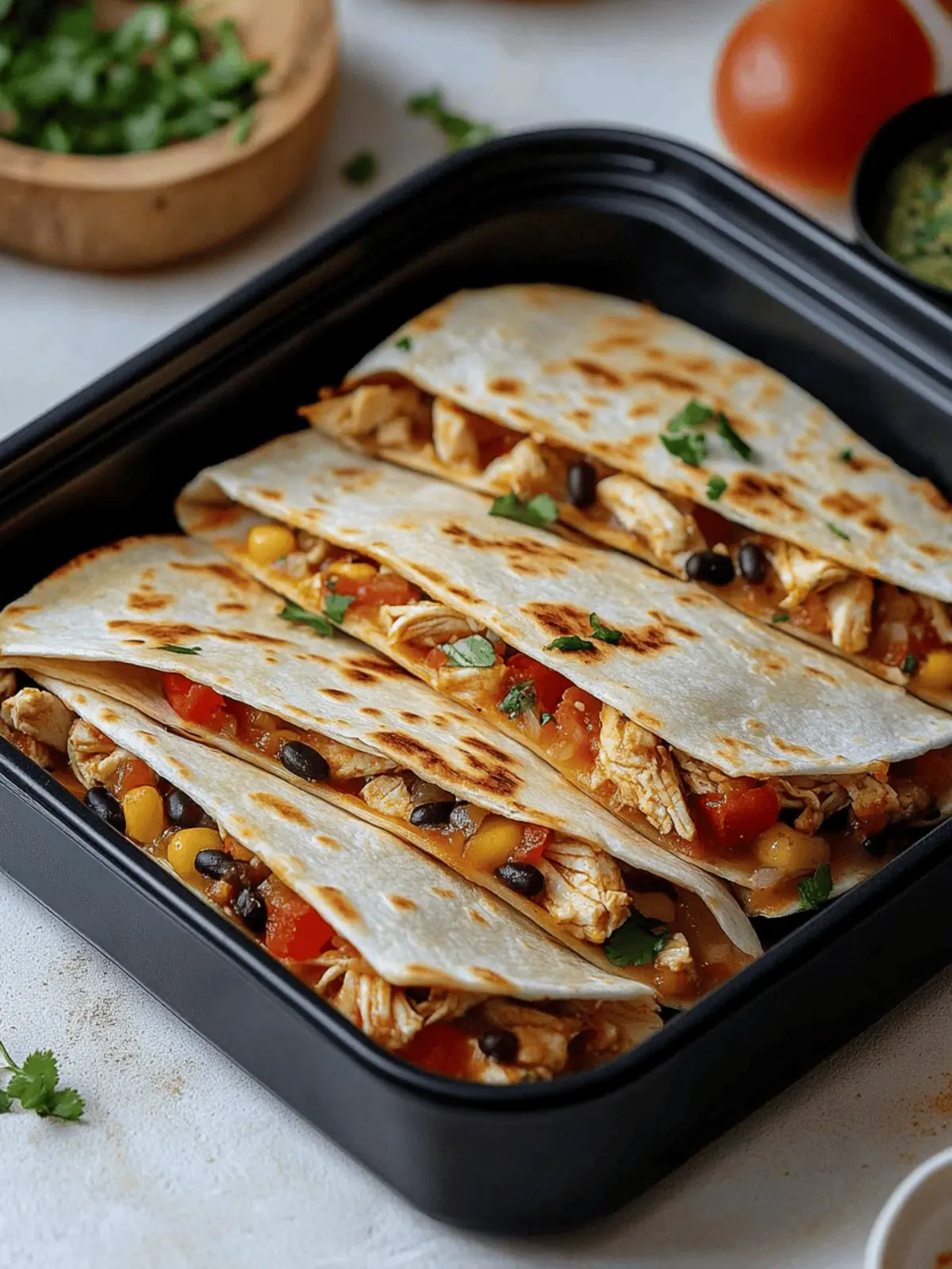 Healthy Baked Chicken Quesadilla
