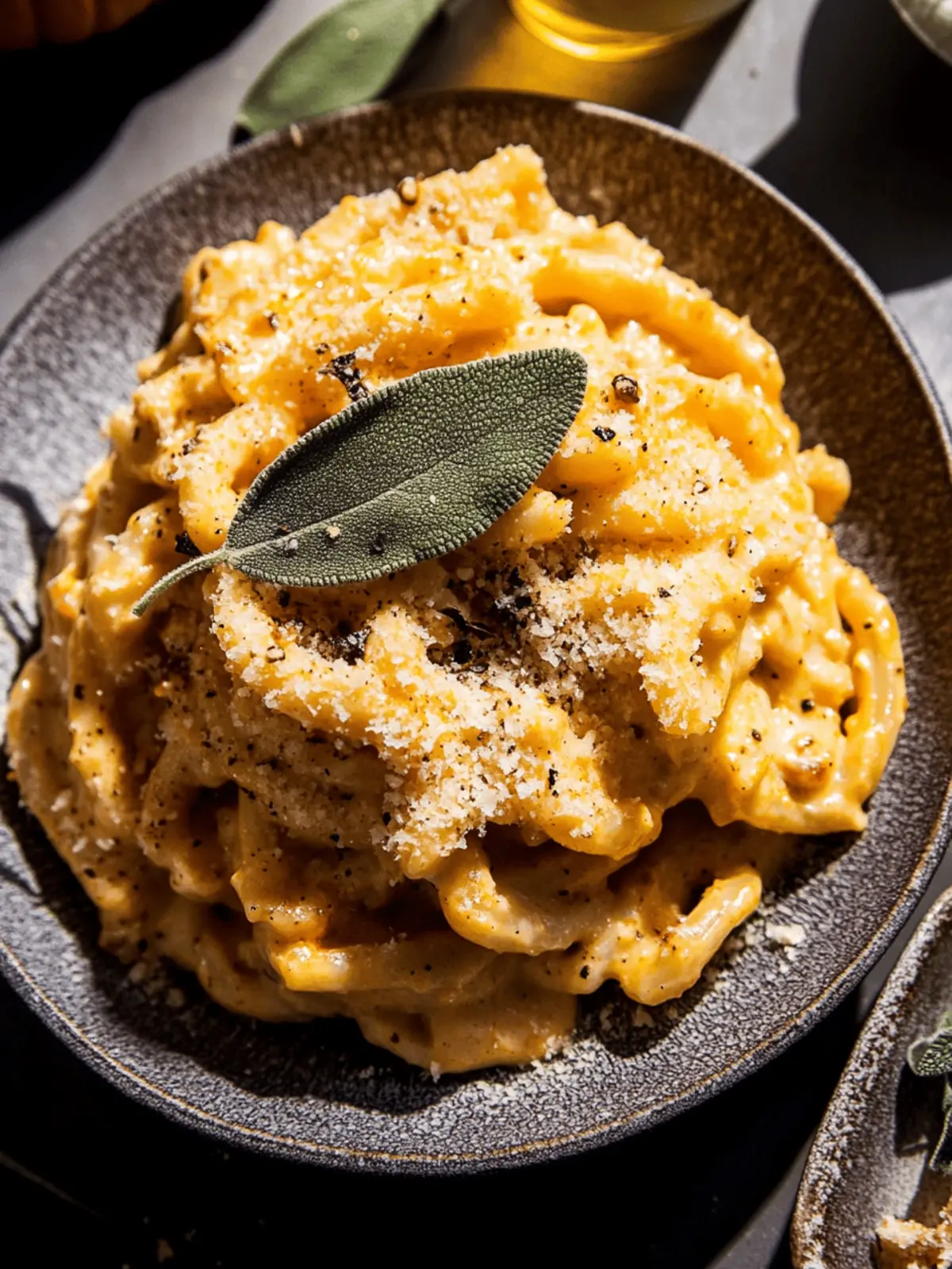 Sage Brown Butter Pumpkin Pasta Alfredo