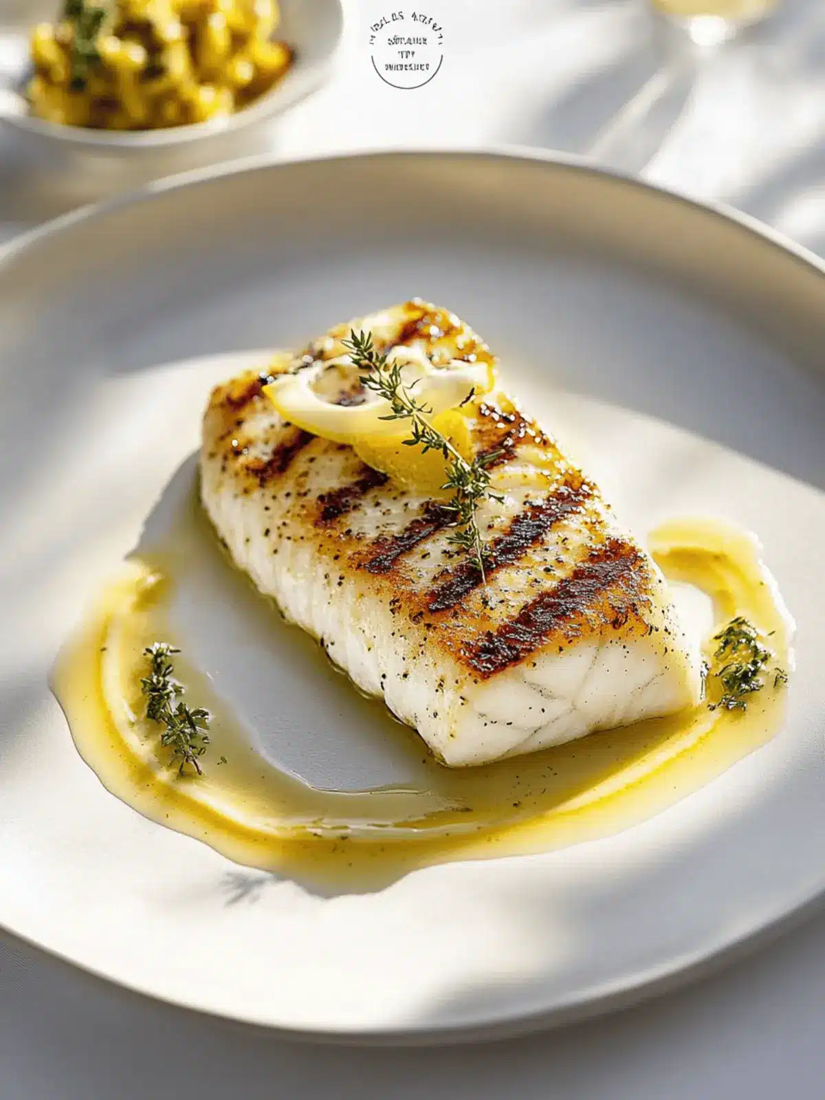 Grilled Barramundi with Lemon Myrtle Butter Sauce