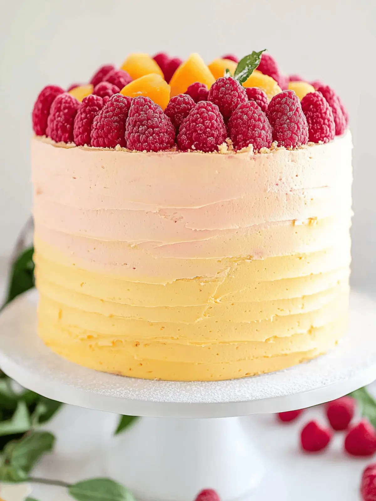 Raspberry Mango Cake