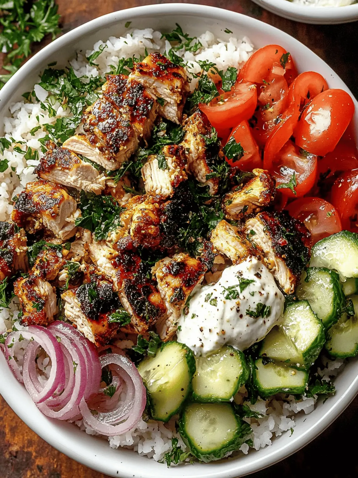 Greek Chicken Gyro Bowls