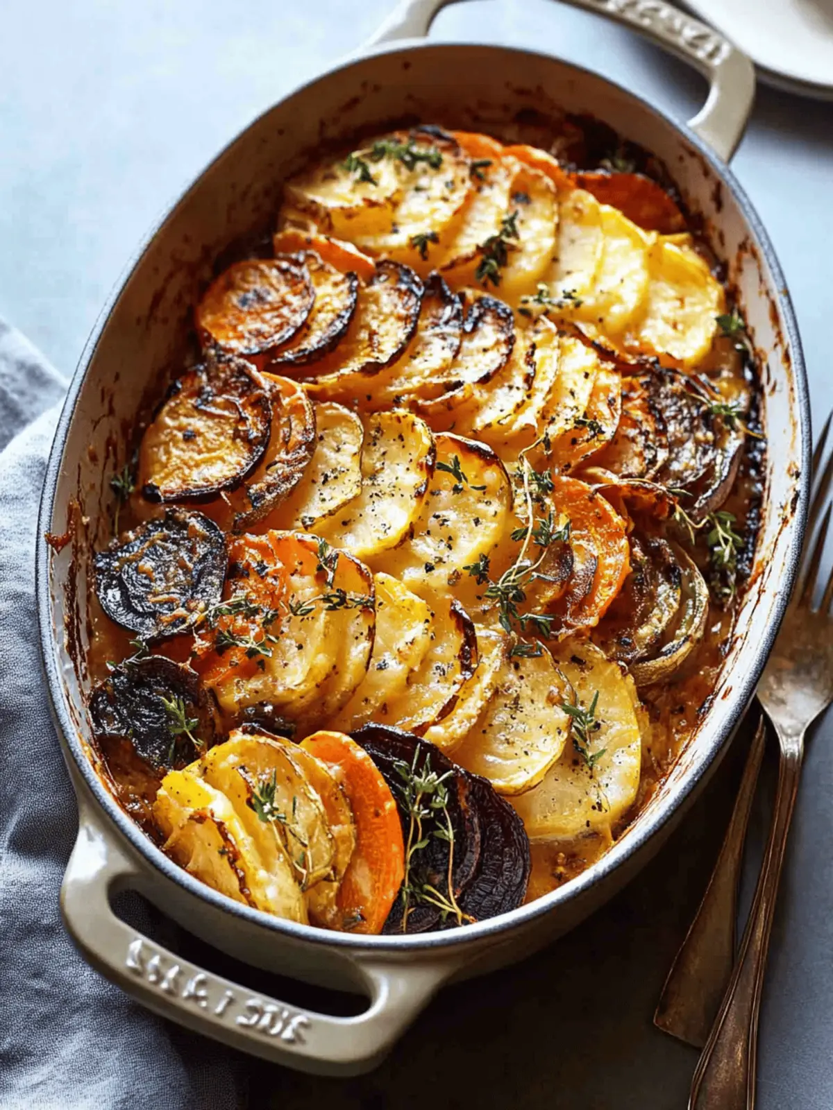 Cheesy Root Vegetable Gratin