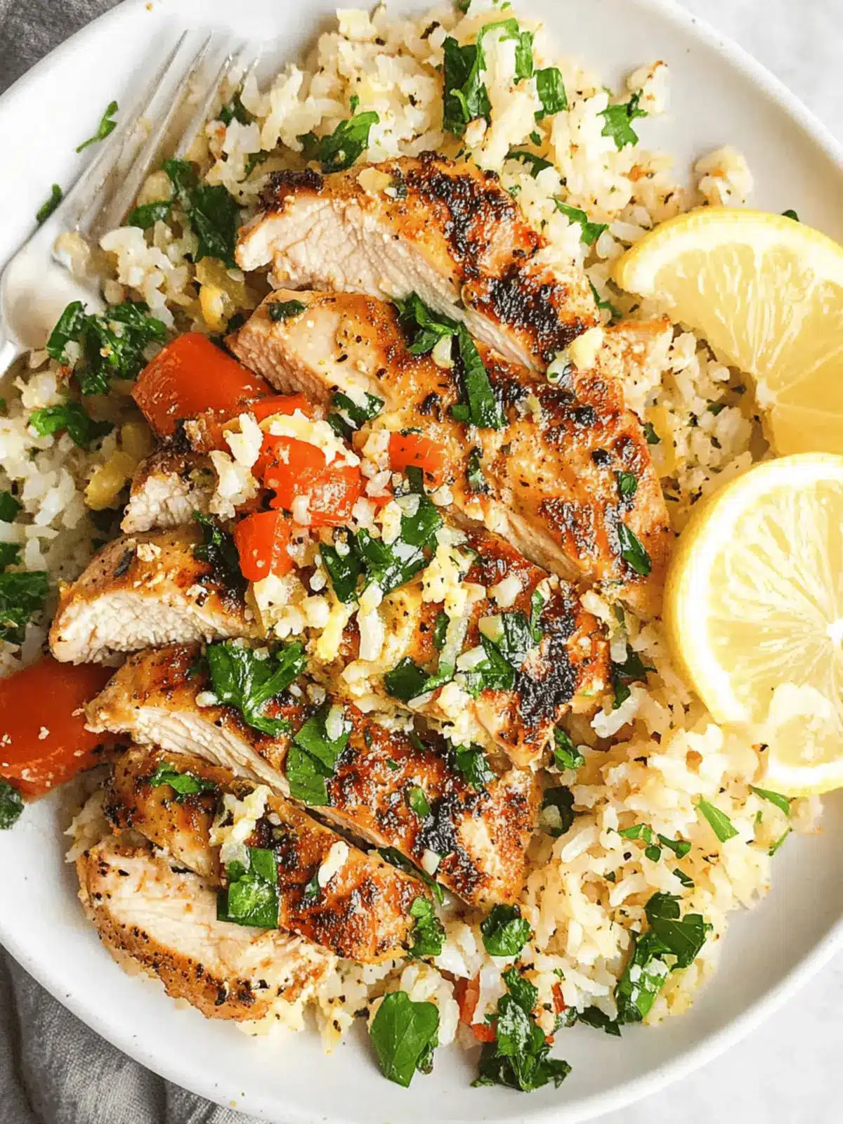 Lemon Garlic Parmesan Chicken and Rice