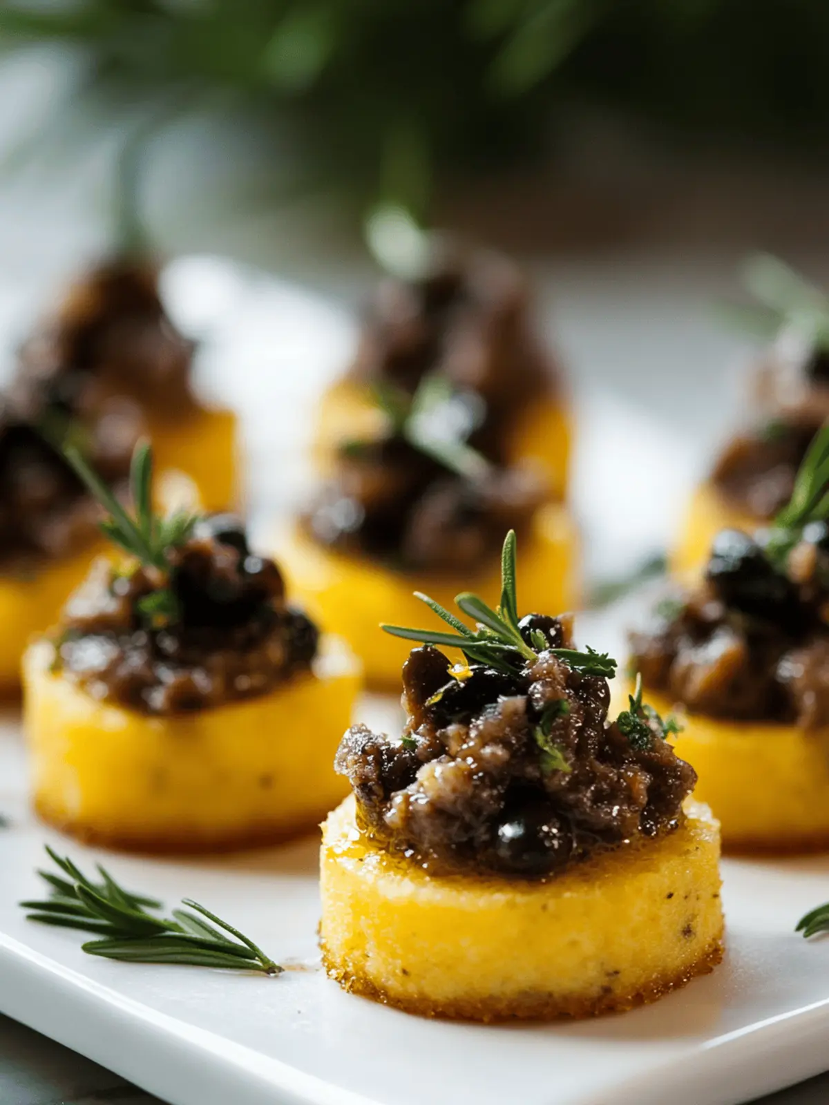 Polenta-Olive Tapenade Bites