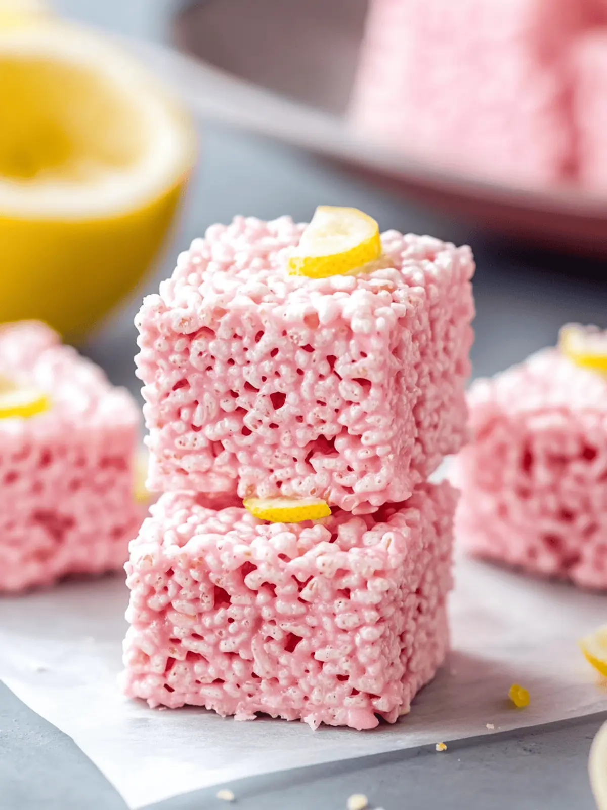 Pink Lemonade Rice Krispie Treats for a Refreshing Snack 3 Pink Lemonade Rice Krispie Treats