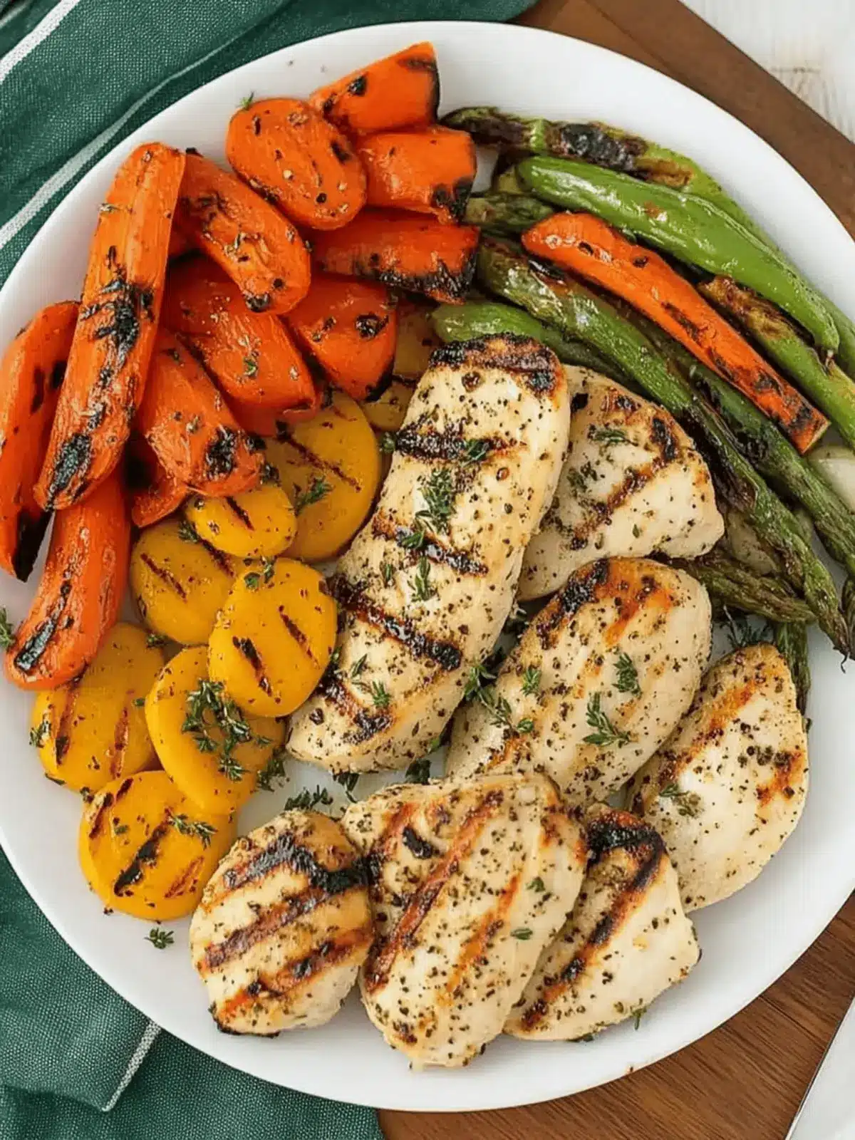 Grilled Garlic and Herb Chicken and Veggies