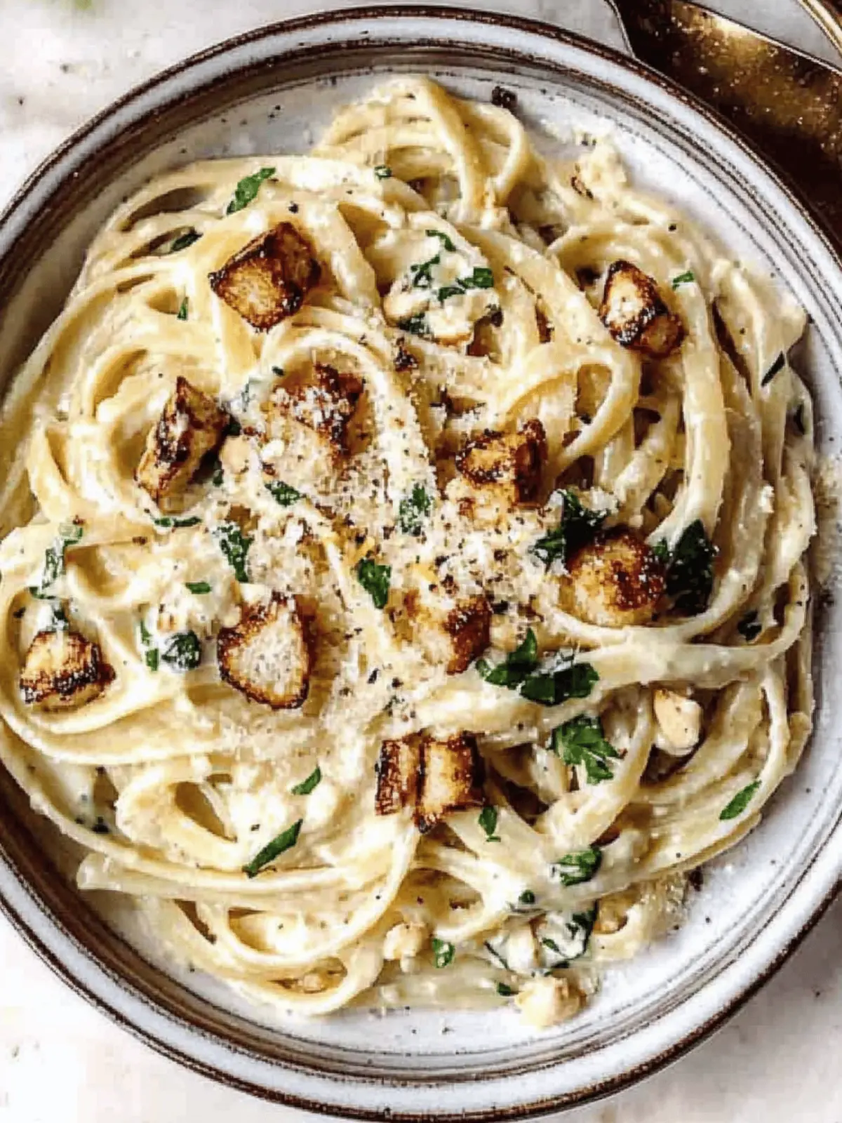 Creamy Tahini Pasta with Lemon and Garlic