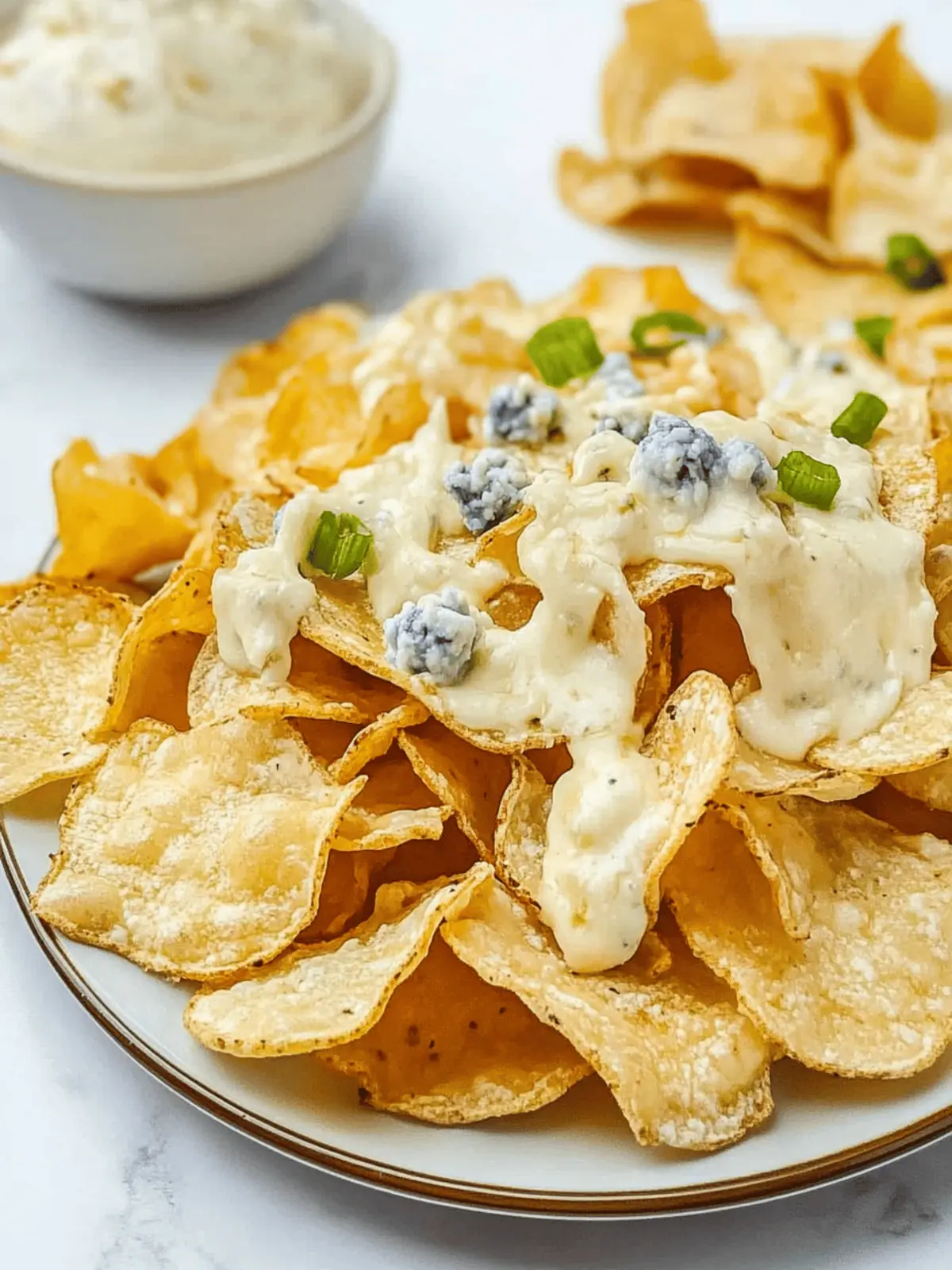 Copycat Bennigan’s Blue Cheese Chips