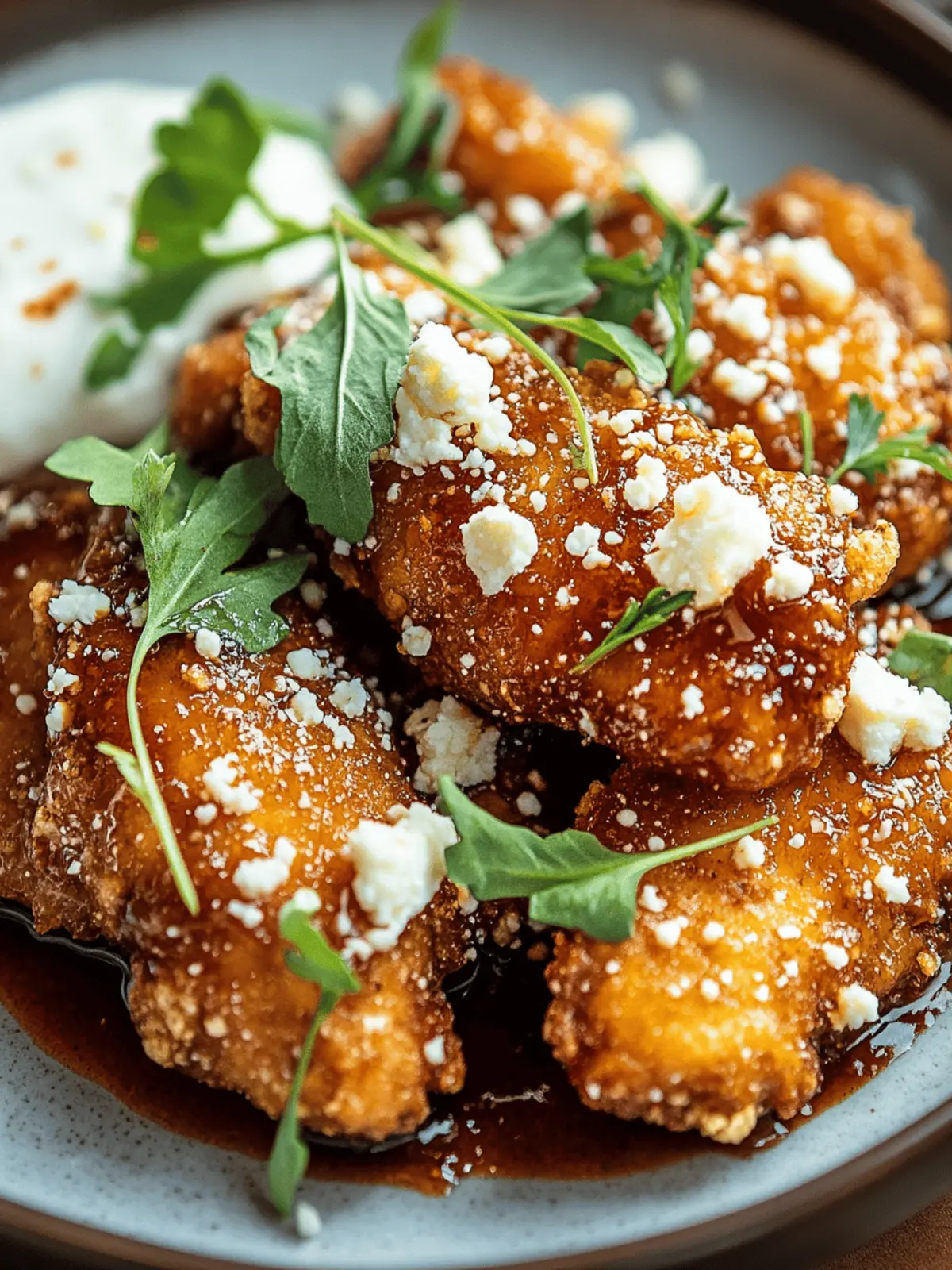 Crispy Hot Honey Feta Chicken
