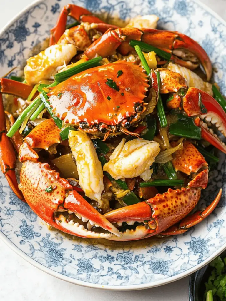 Stir-fried Crab with Ginger and Scallion