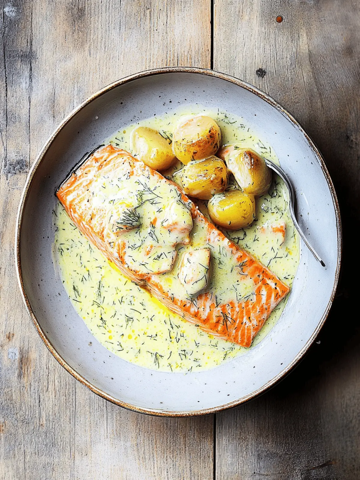 Salmon in Creamy Dill Sauce