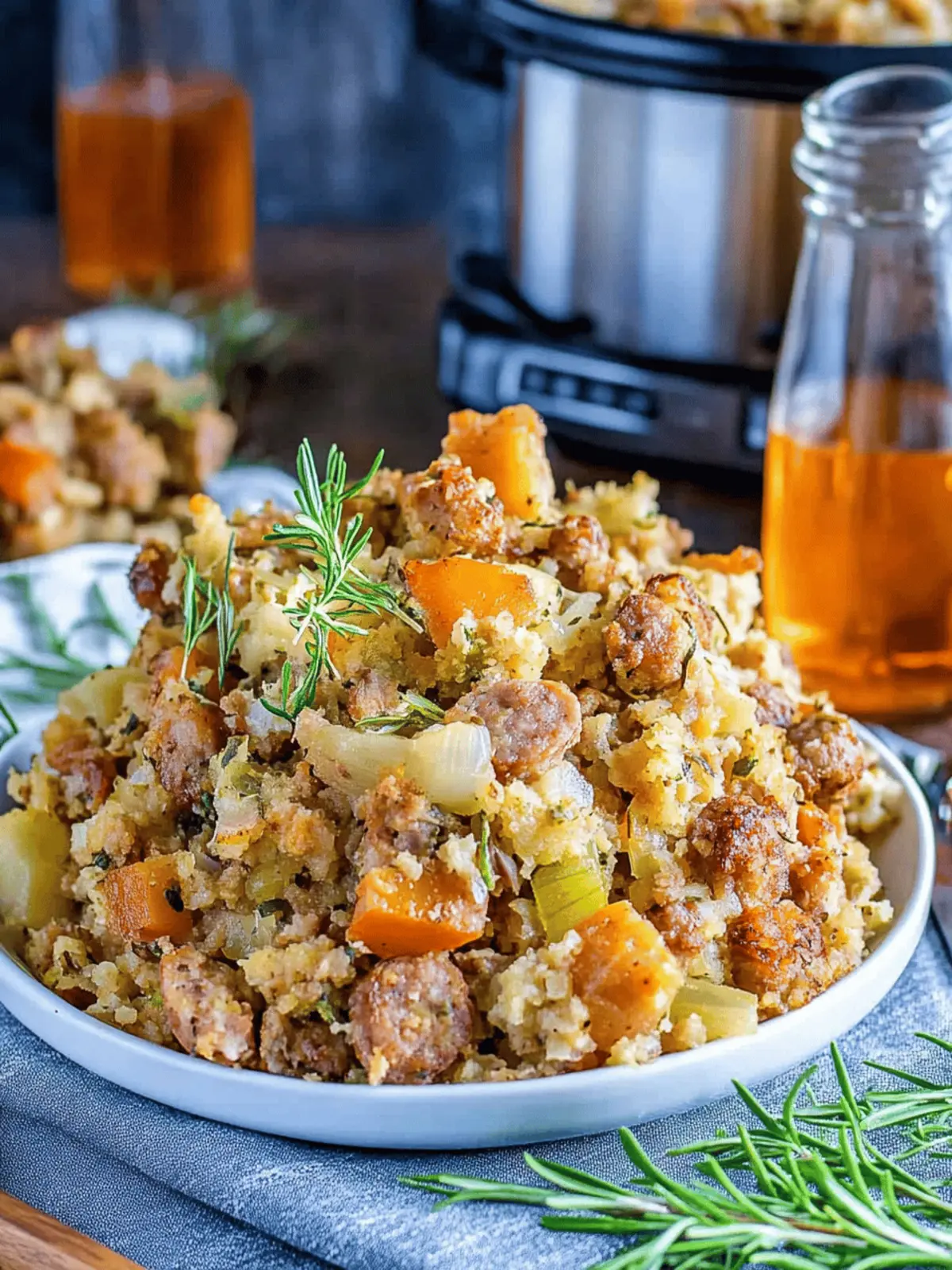 Slow Cooker Sausage Stuffing