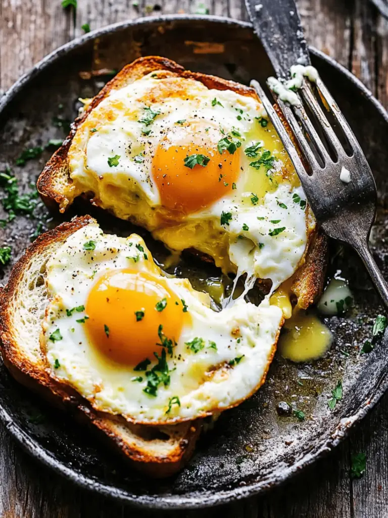 French Baked Eggs on Toast