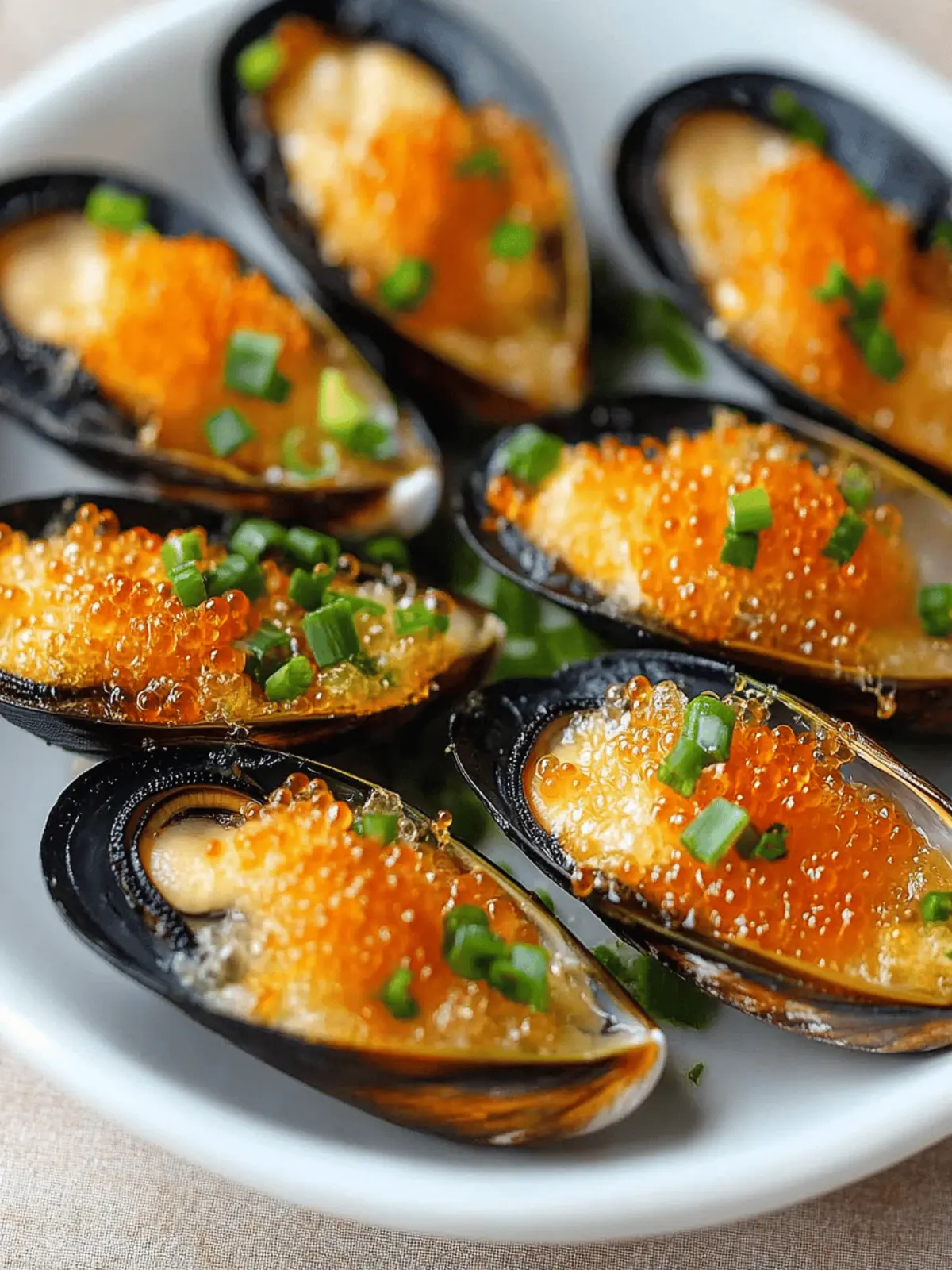 Japanese Baked Dynamite Mussels