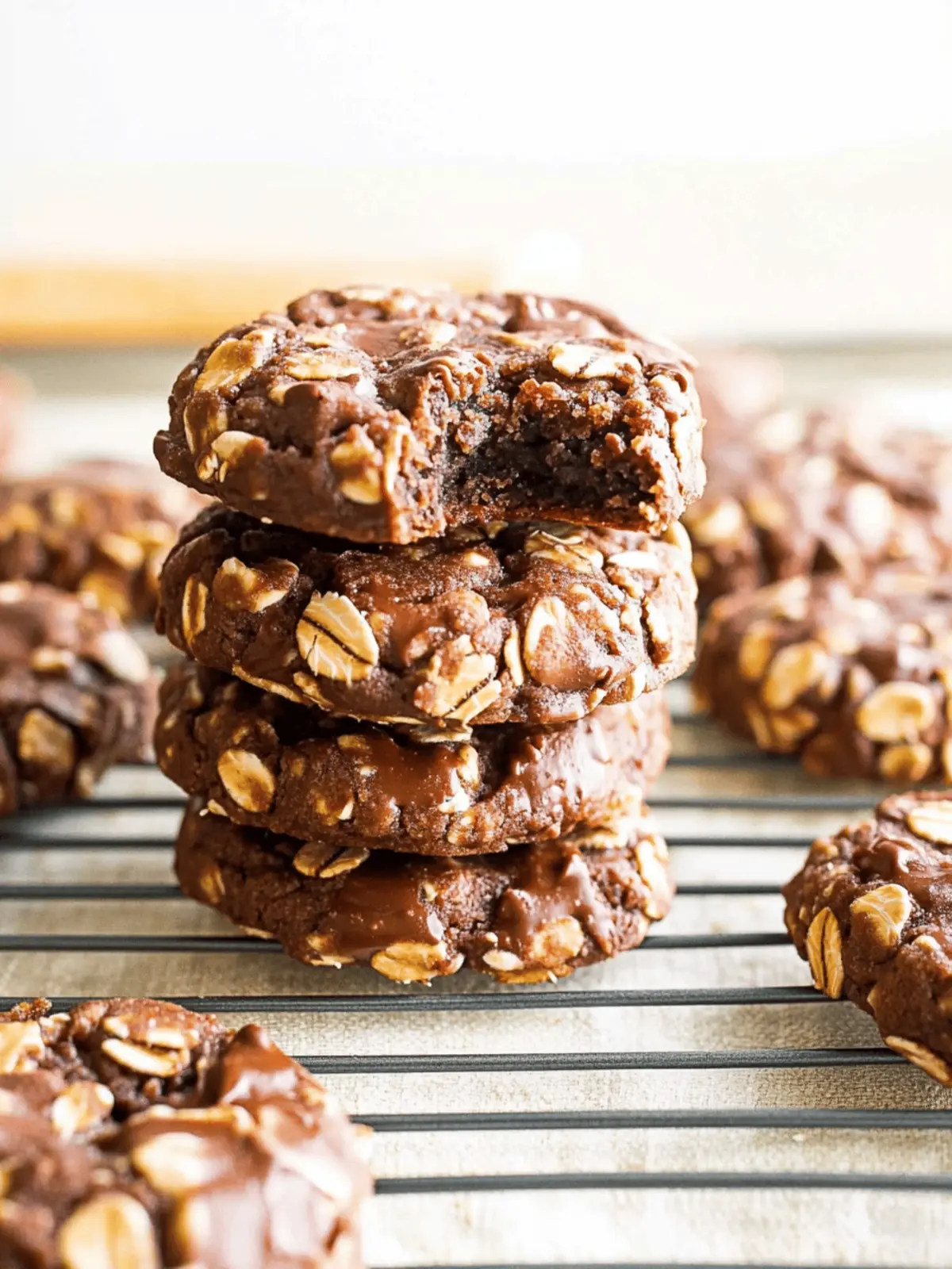 No Bake Chocolate Oatmeal Cookies (Healthy)