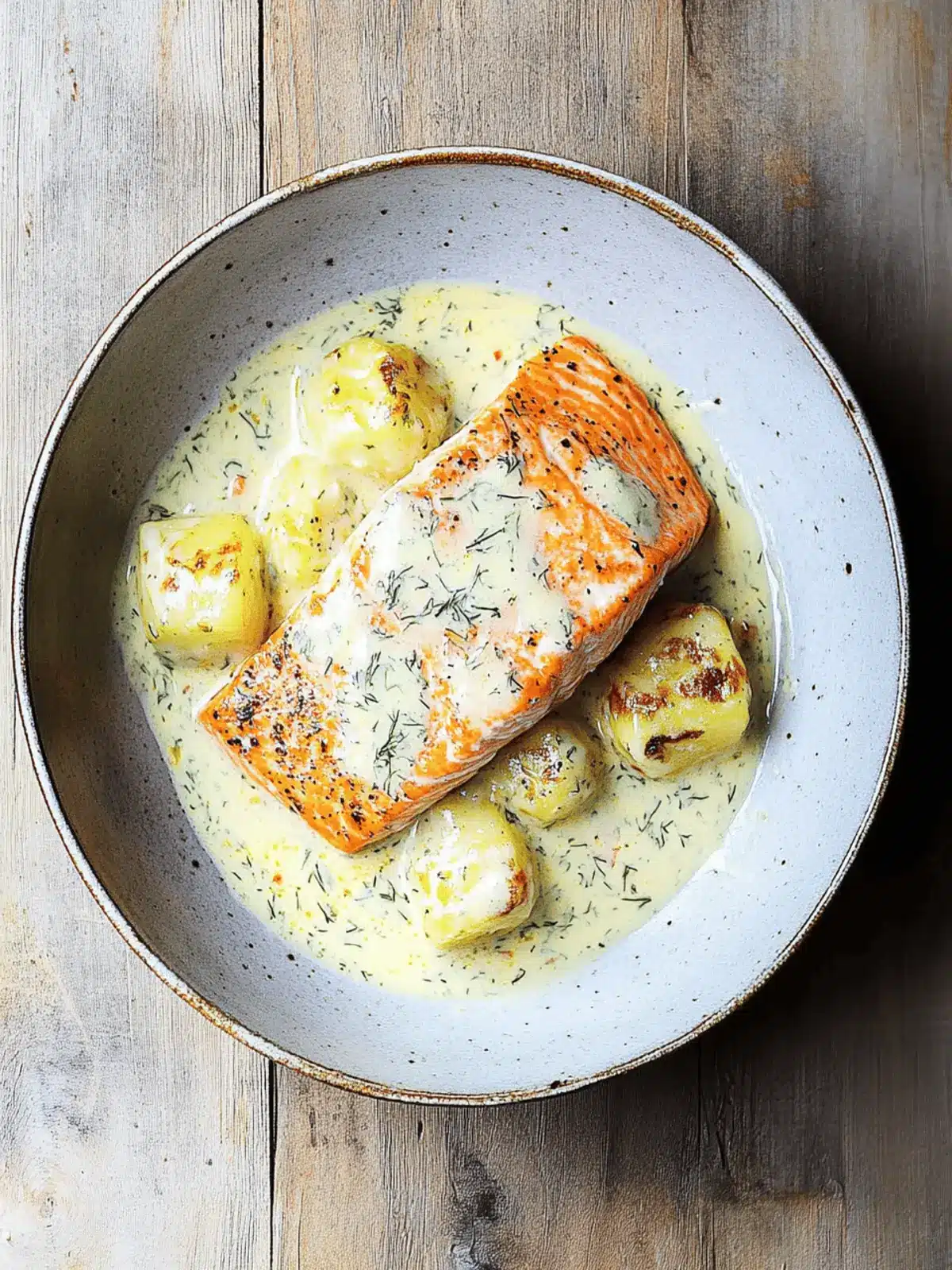 Salmon in Creamy Dill Sauce