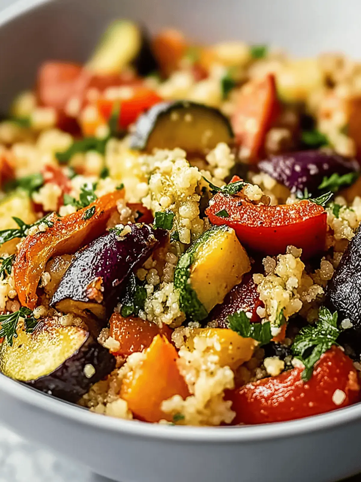 Vibrant Roasted Vegetable Couscous Bowl for Your Happy Table 4 Vibrant Roasted Vegetable Couscous Bowl