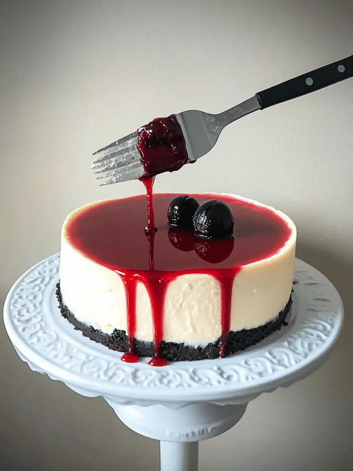 Bloody Good Halloween Cheesecake