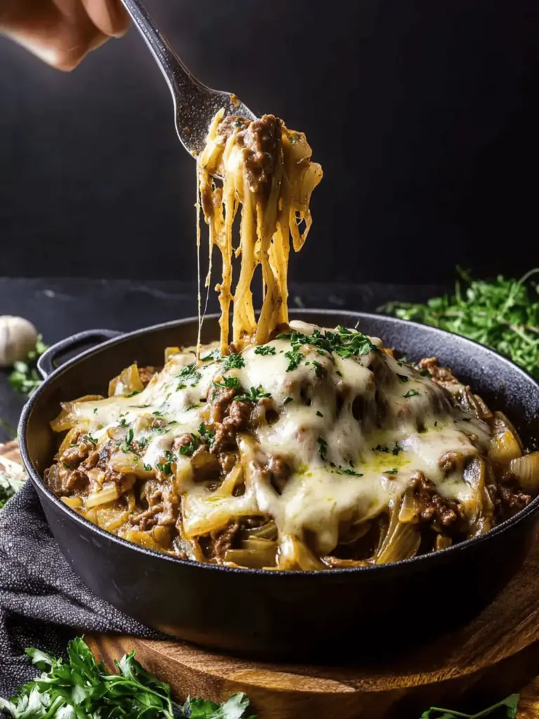 French Onion Beef Stroganoff