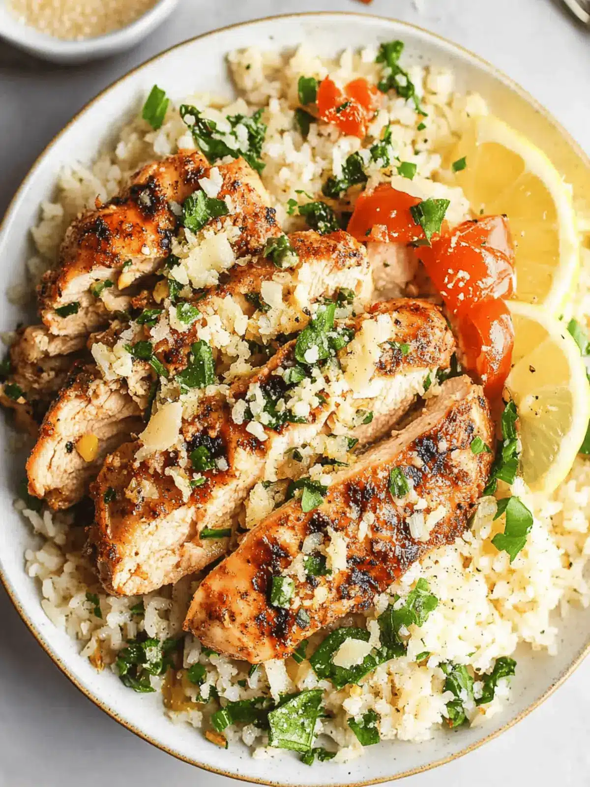 Lemon Garlic Parmesan Chicken and Rice