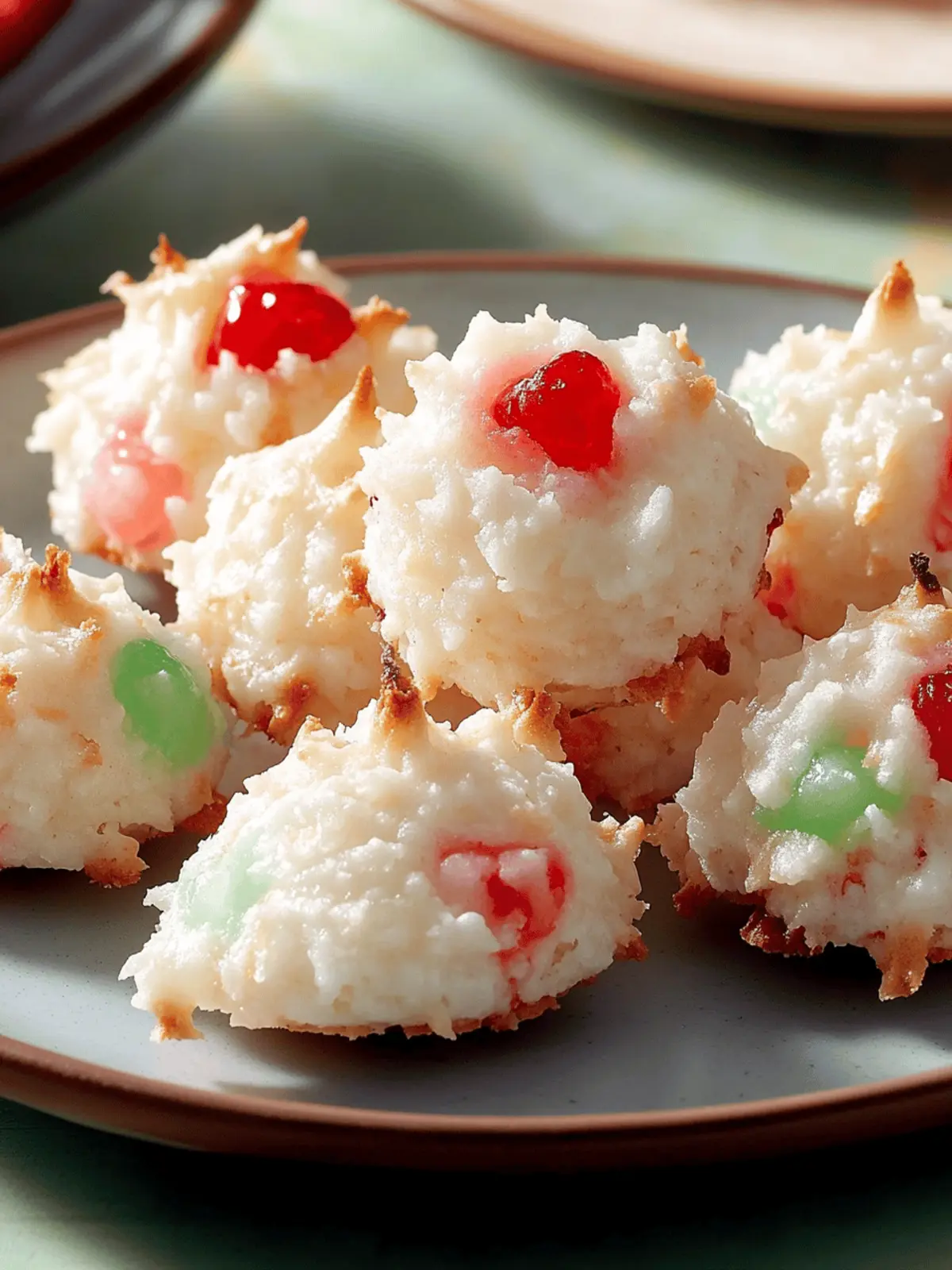 Stained Glass Cherry Macaroons: Colorful Coconut Delights 4 Stained Glass Cherry Macaroons