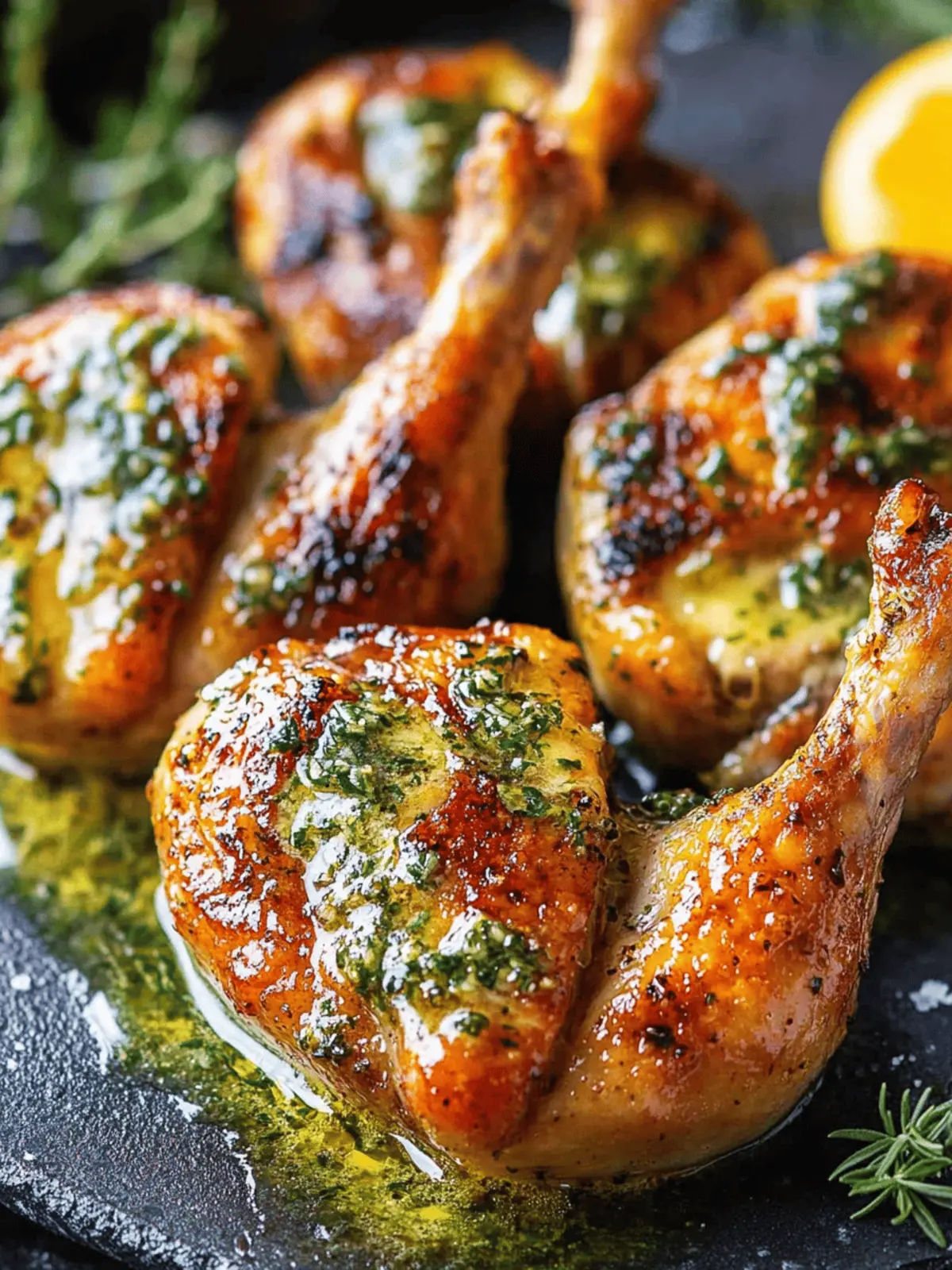 Garlic Herb Butter Roasted Quail