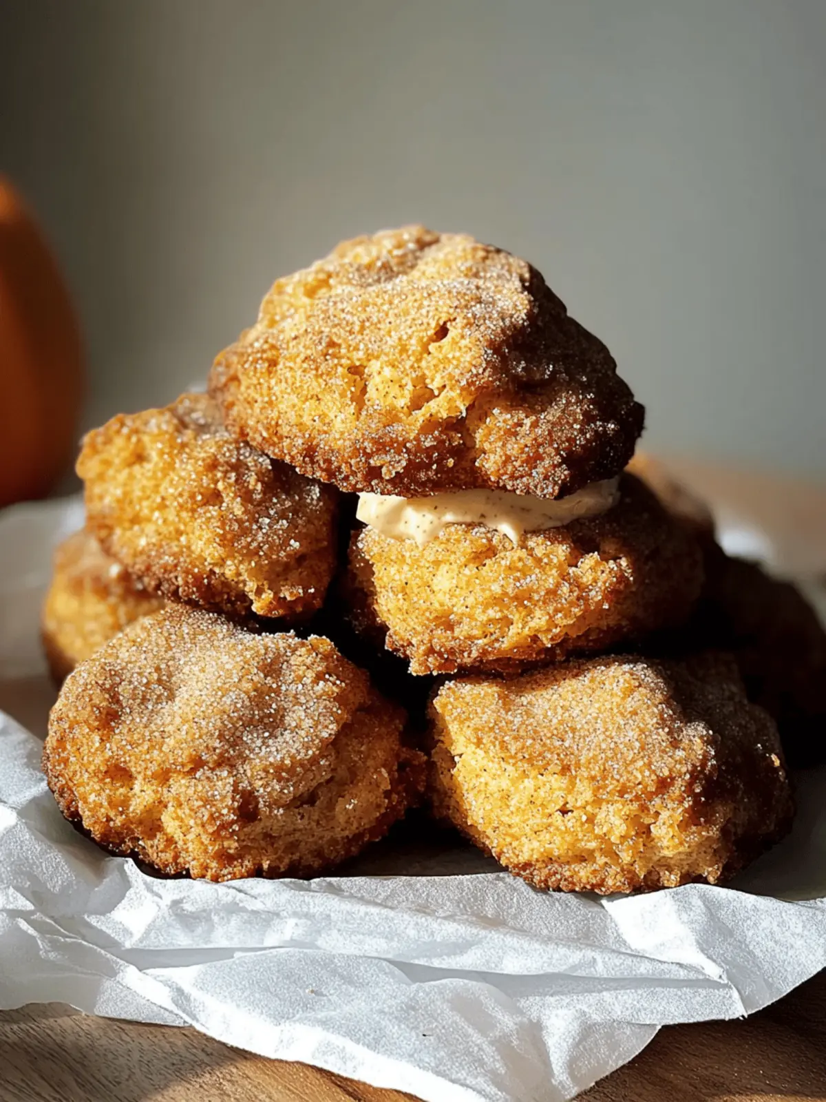 Cinnamon Crunch Pumpkin Cathead Biscuits with Whipped Maple Butter