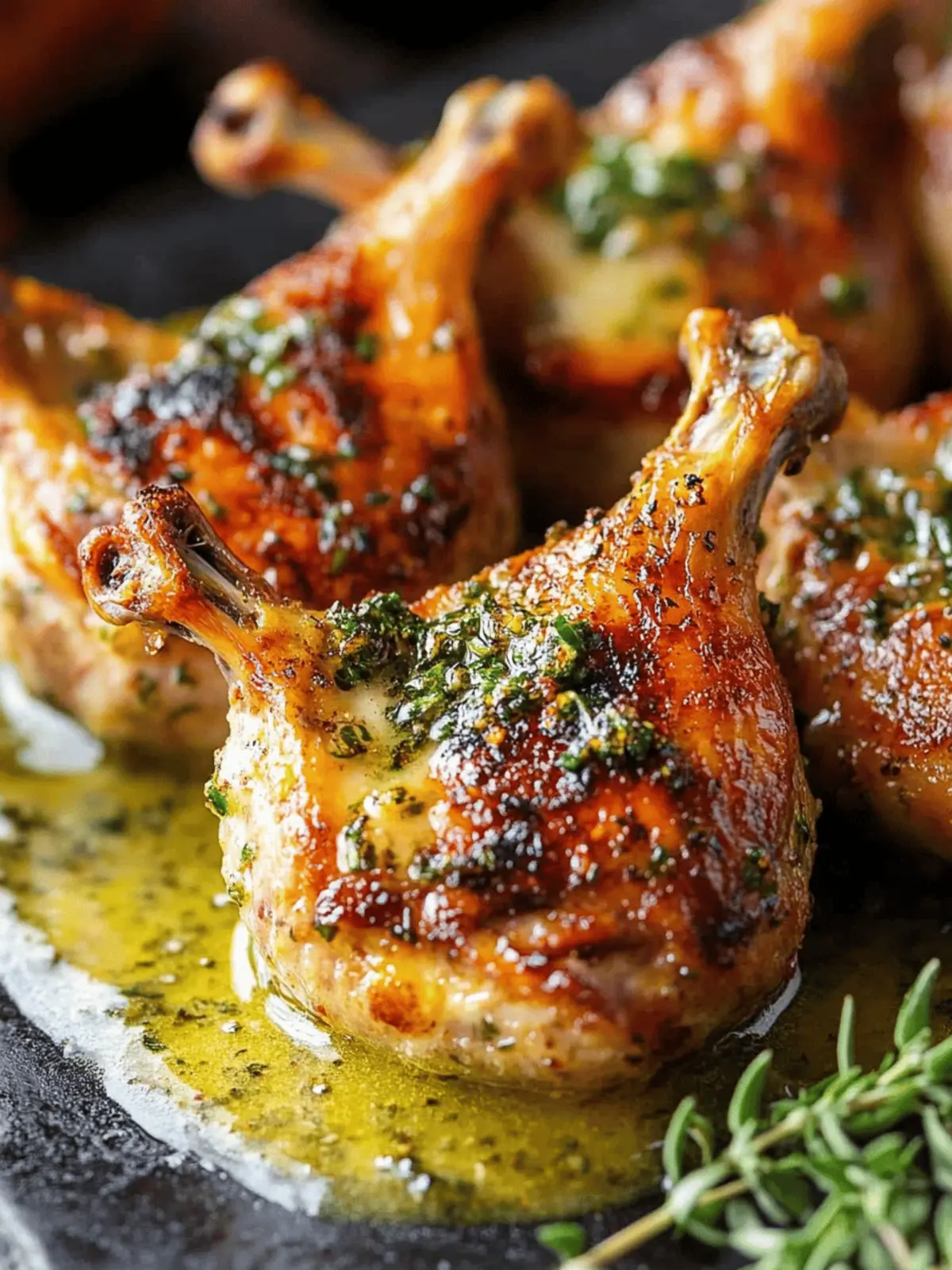 Garlic Herb Butter Roasted Quail