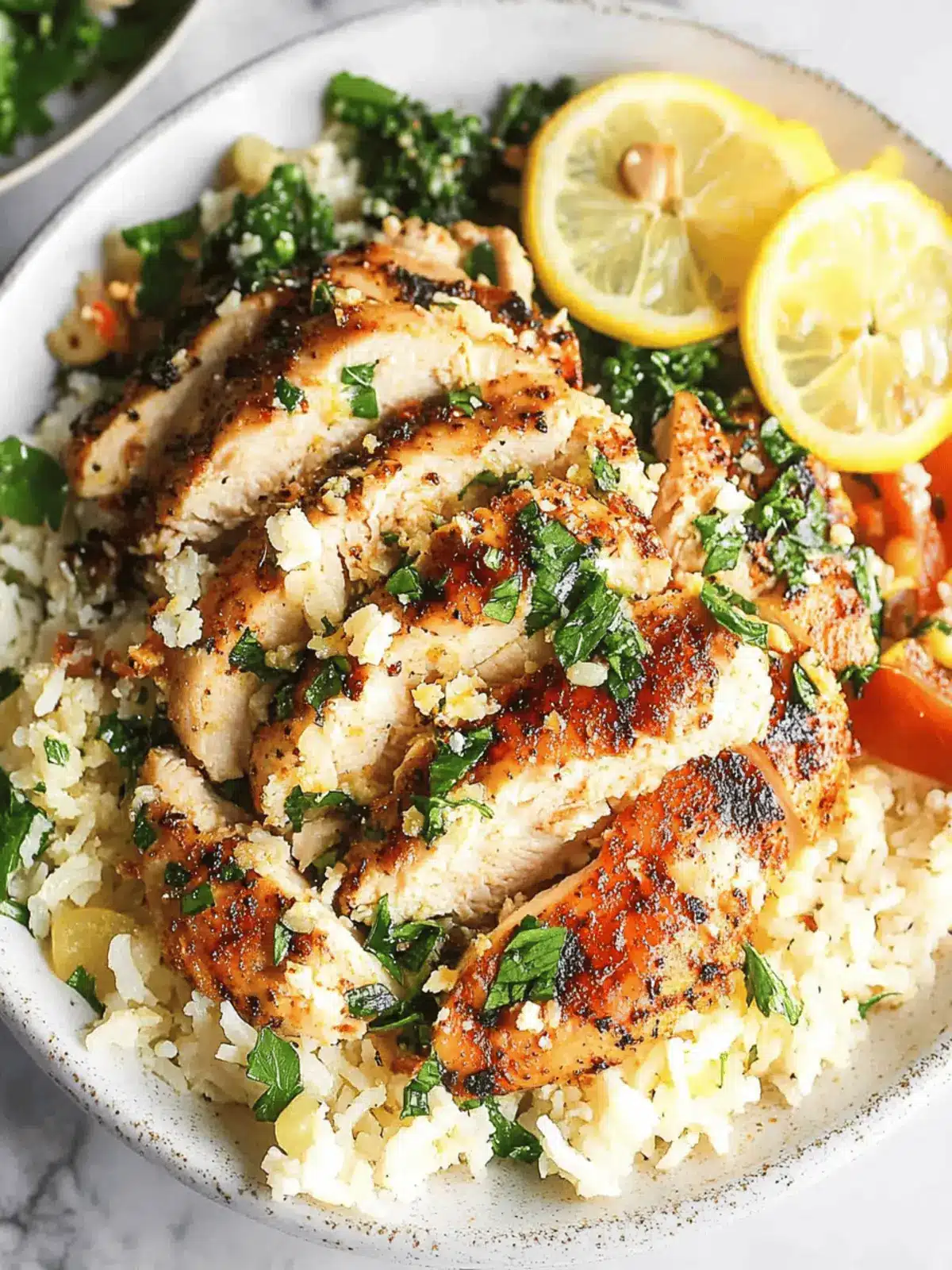 Lemon Garlic Parmesan Chicken and Rice
