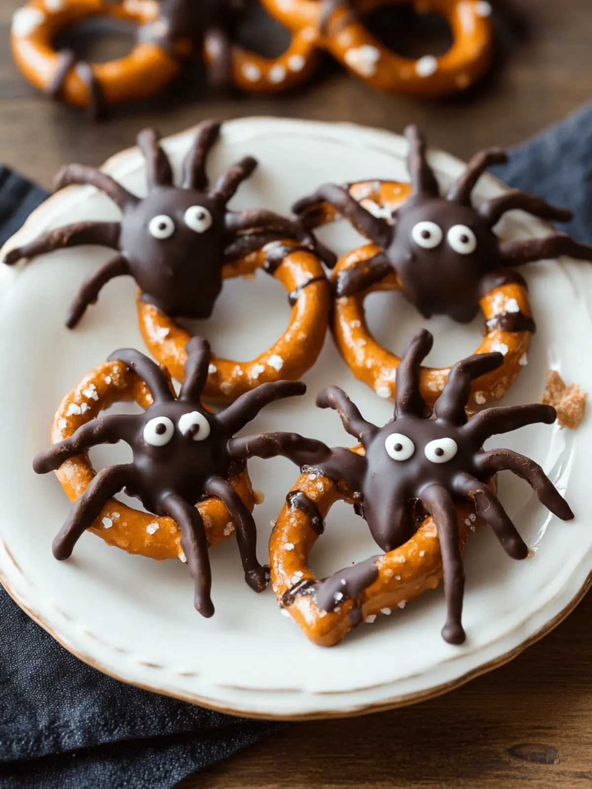 Spooky Spider Chocolate Pretzels