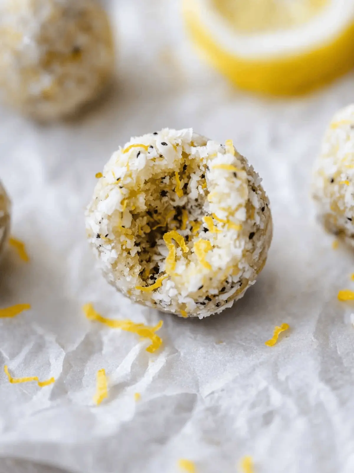 Zesty Lemon Bliss Balls: A Refreshing Homemade Treat! 5 Lemon Bliss Balls