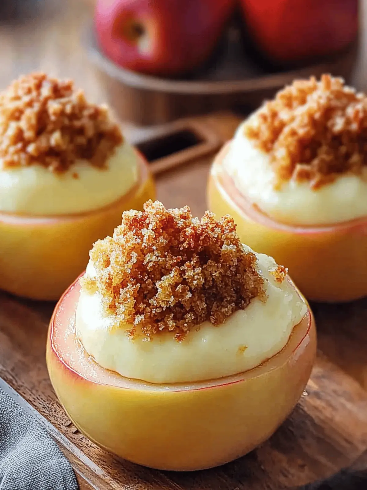 Cheesecake Stuffed Baked Apples