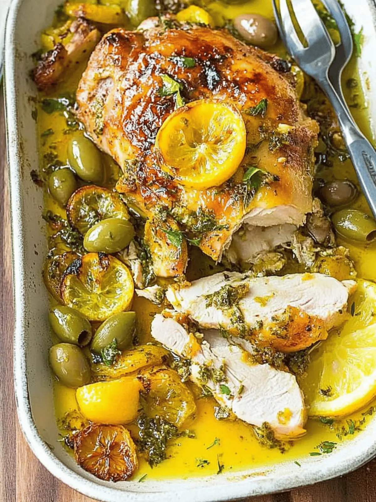 Herb Roasted Chicken with Warm Olives and Citrus
