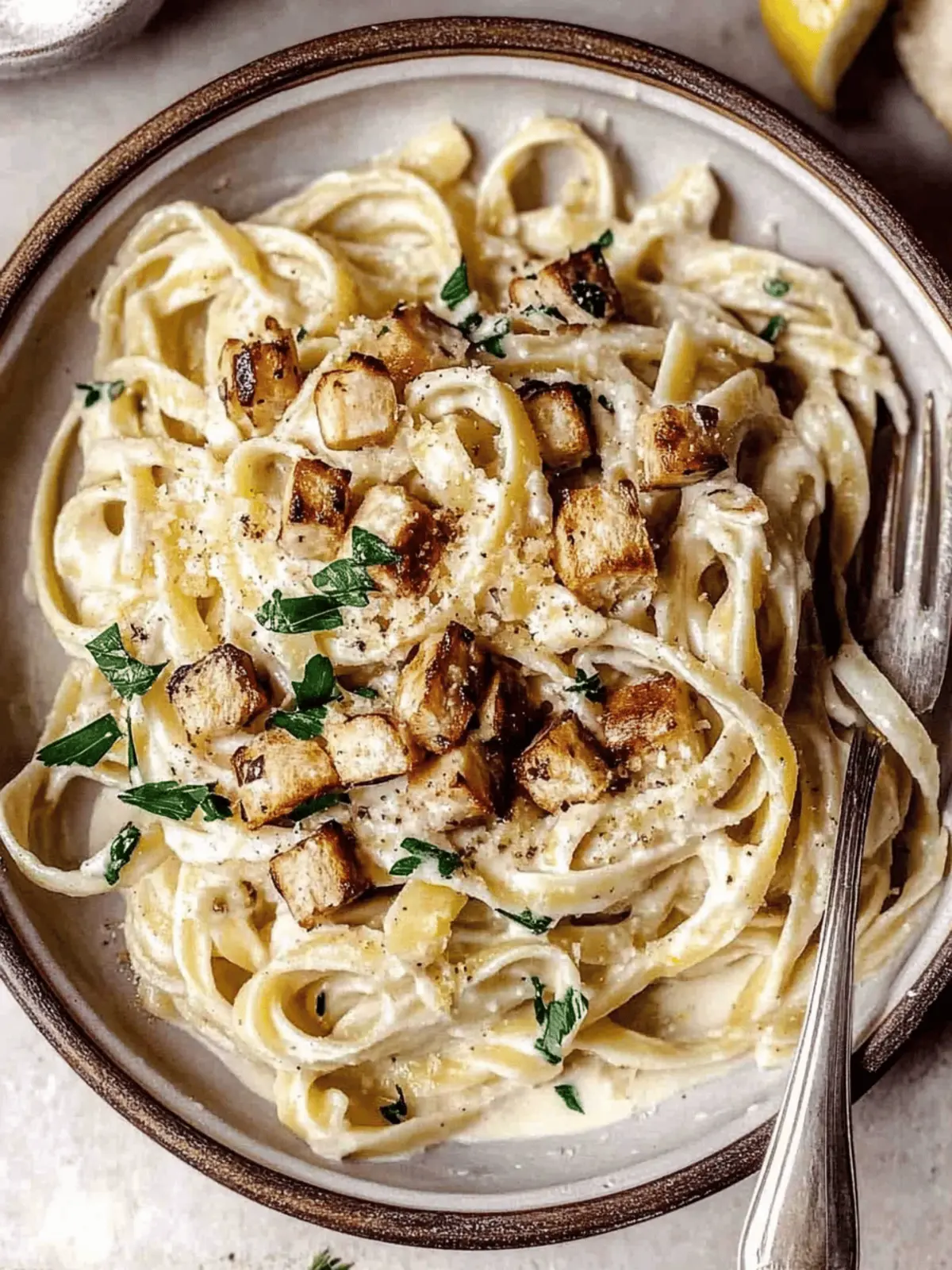 Creamy Tahini Pasta with Lemon and Garlic