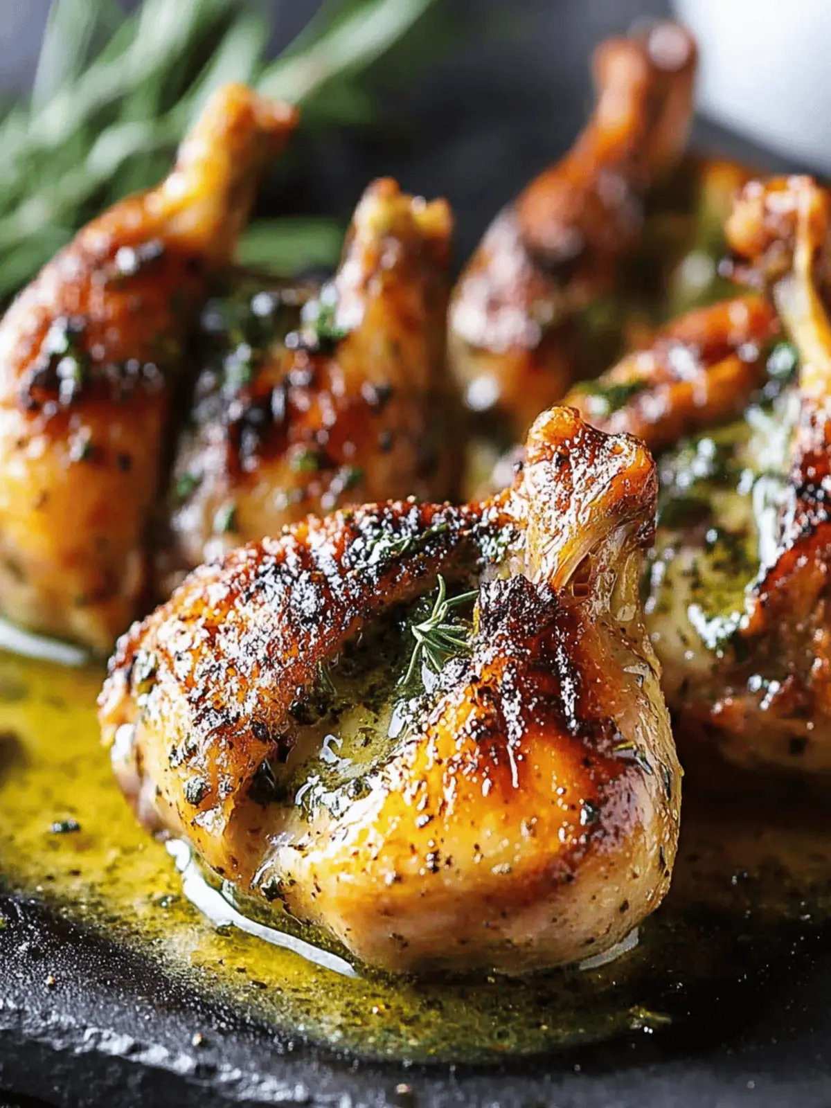 Garlic Herb Butter Roasted Quail