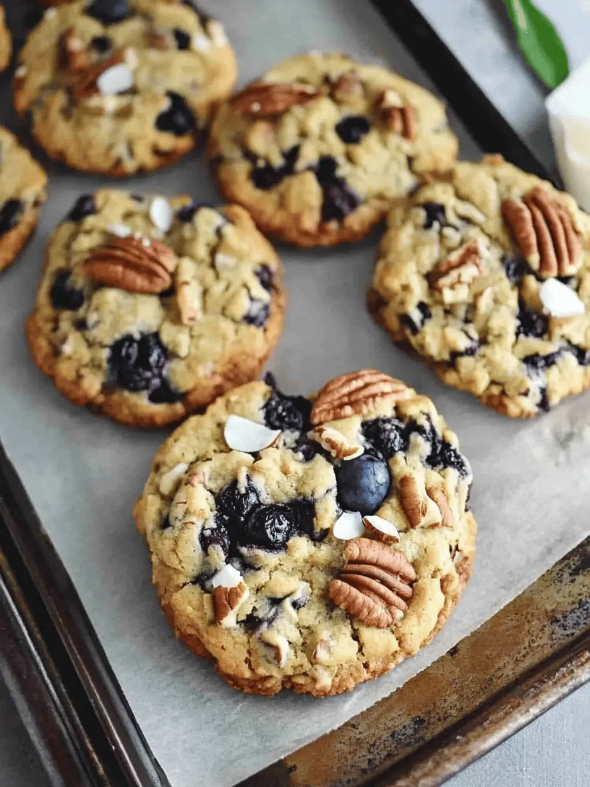 Blueberry Coconut Pecan Cookies