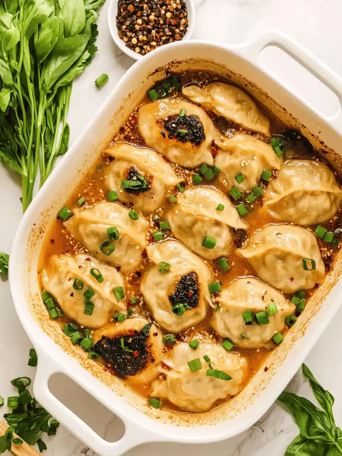 One Pan Dumplings in Red Curry Sauce: 15 Minute Dinner Delight 5 One Pan Dumplings (15 minute dinner!)