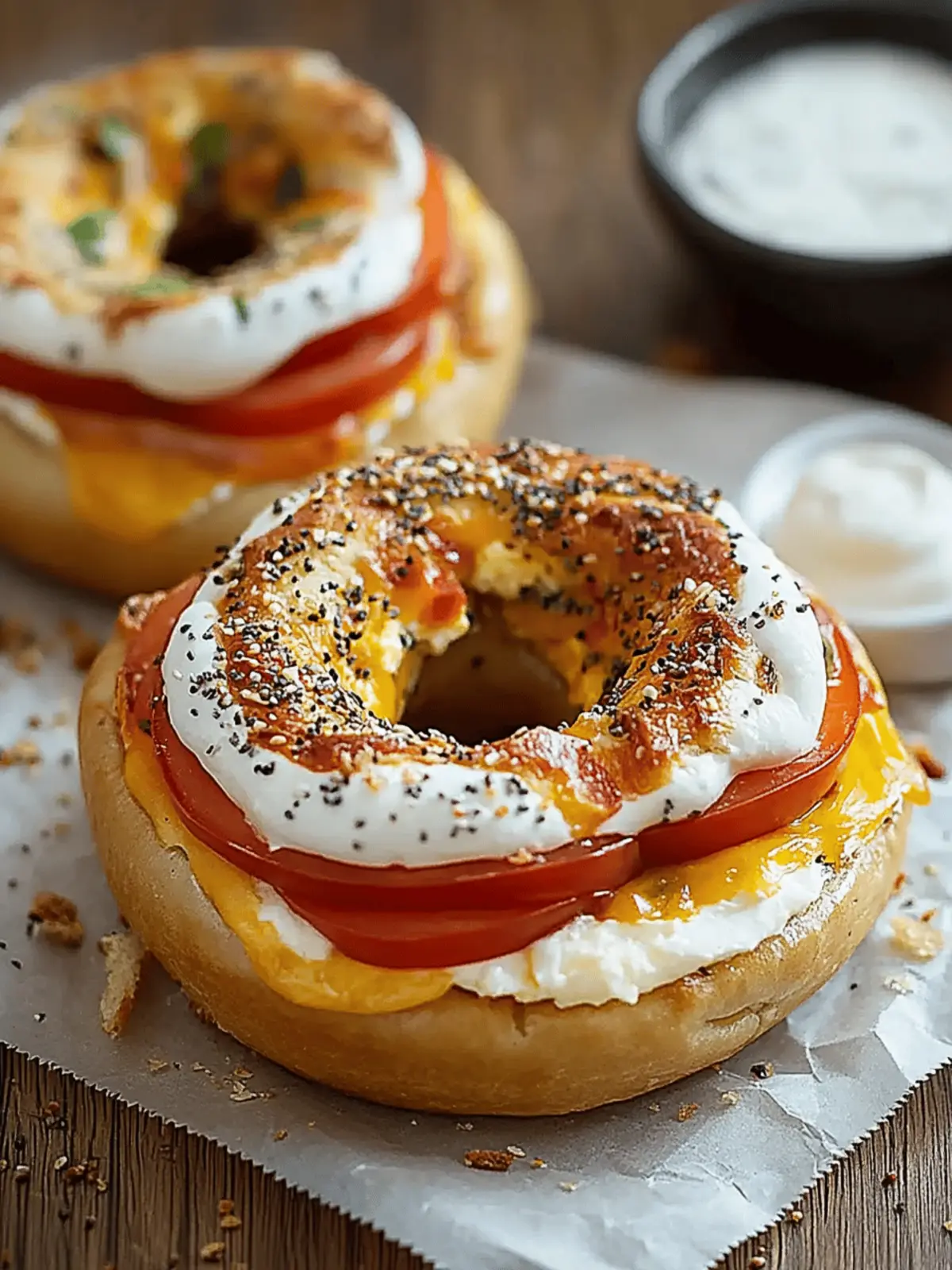 Easy Quiche Stuffed Bagels